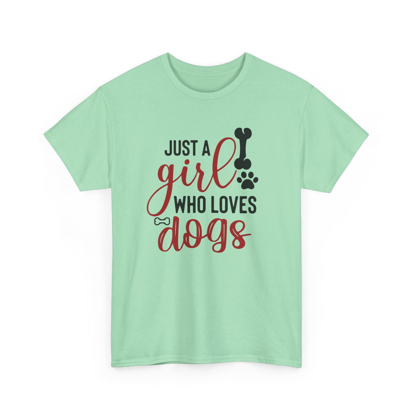 Just a Girl Who Loves Dogs, women Heavy Cotton Tee