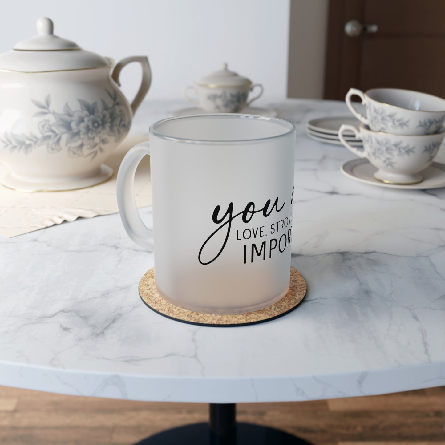 Motivational Frosted Glass Mug