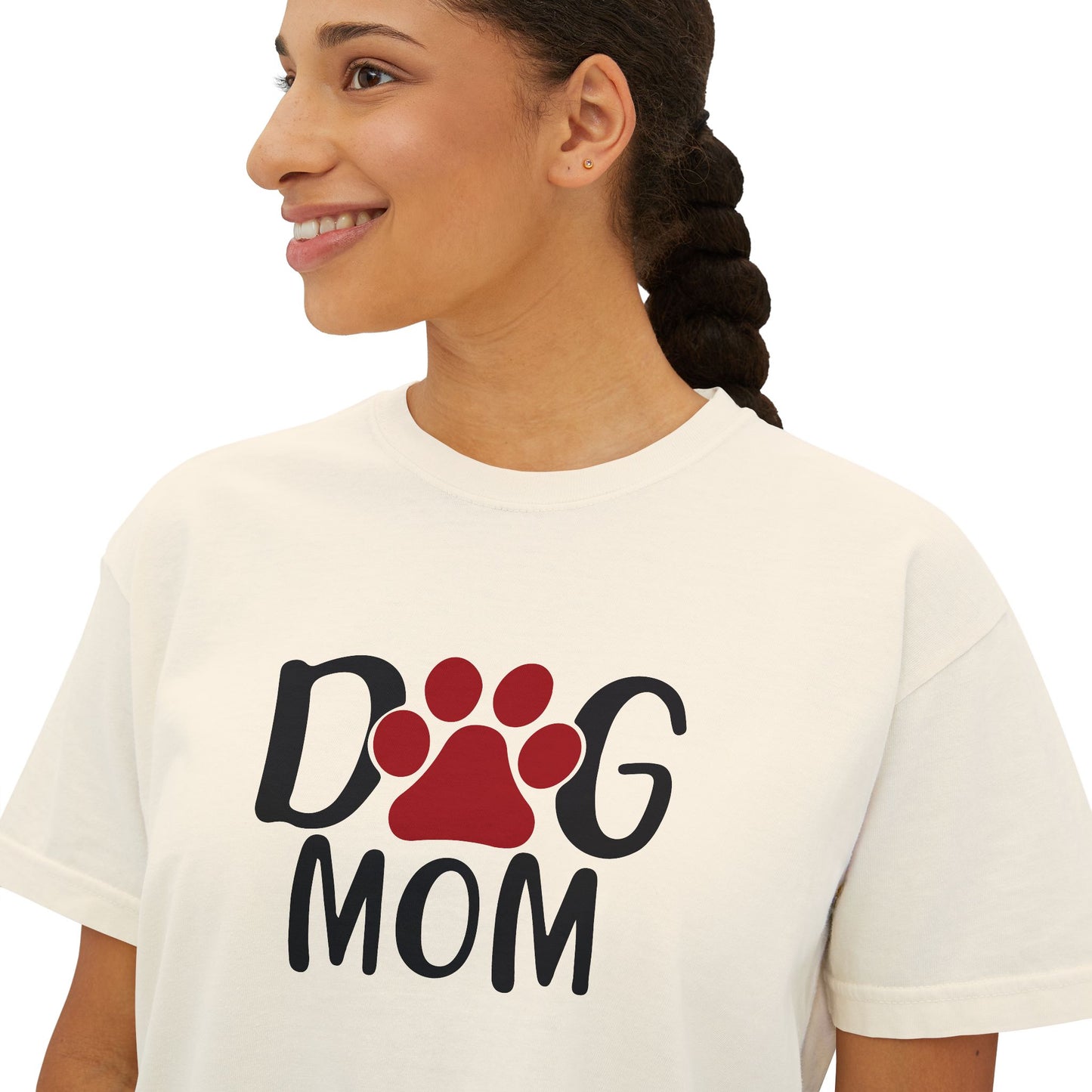 Dog Mom Women's Boxy Tee - Cozy & Stylish Pet Lover Shirt
