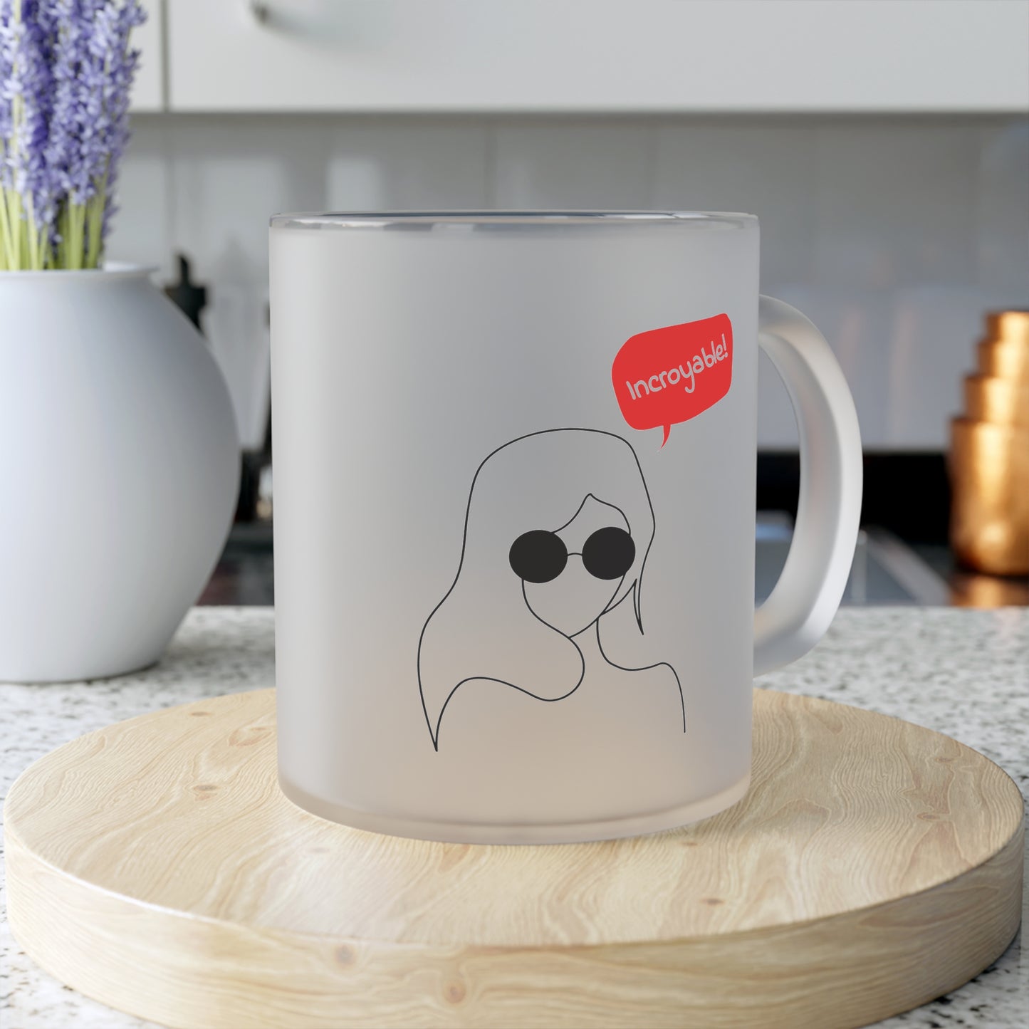 Confident Women Frosted Glass Mug