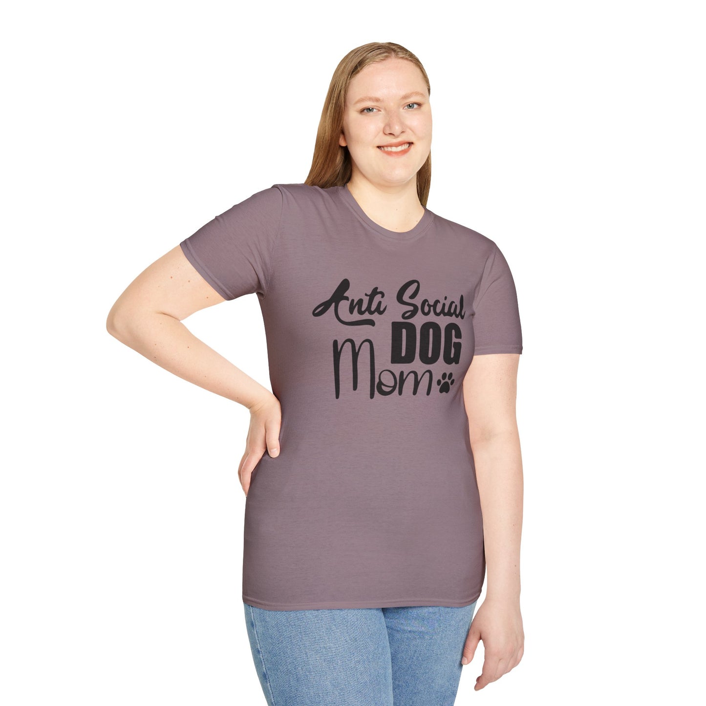 Anti-Social Dog Mom Women Softstyle T-Shirt