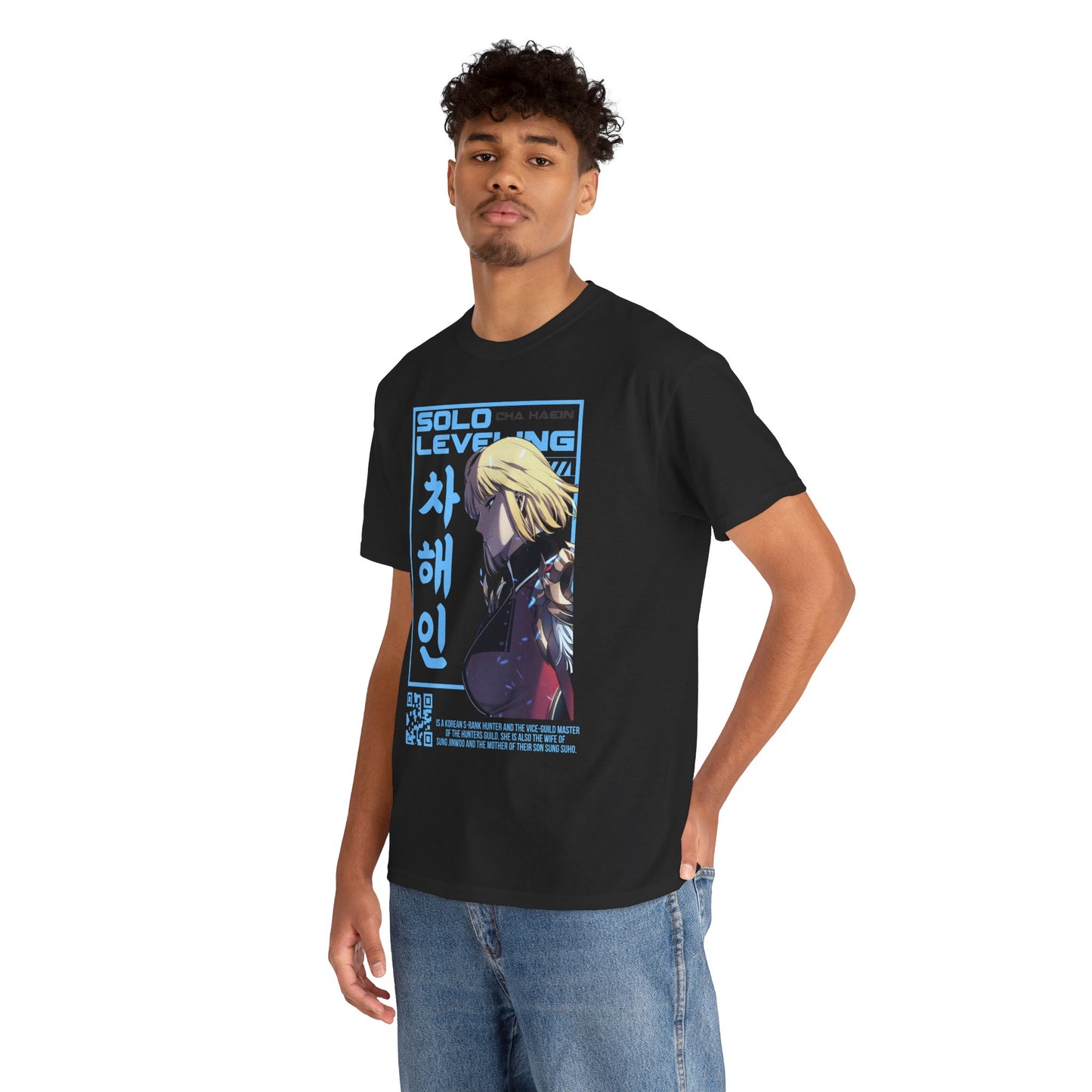 Cha Hae-in Unisex Heavy Cotton Tee - Solo Leveling Character Design