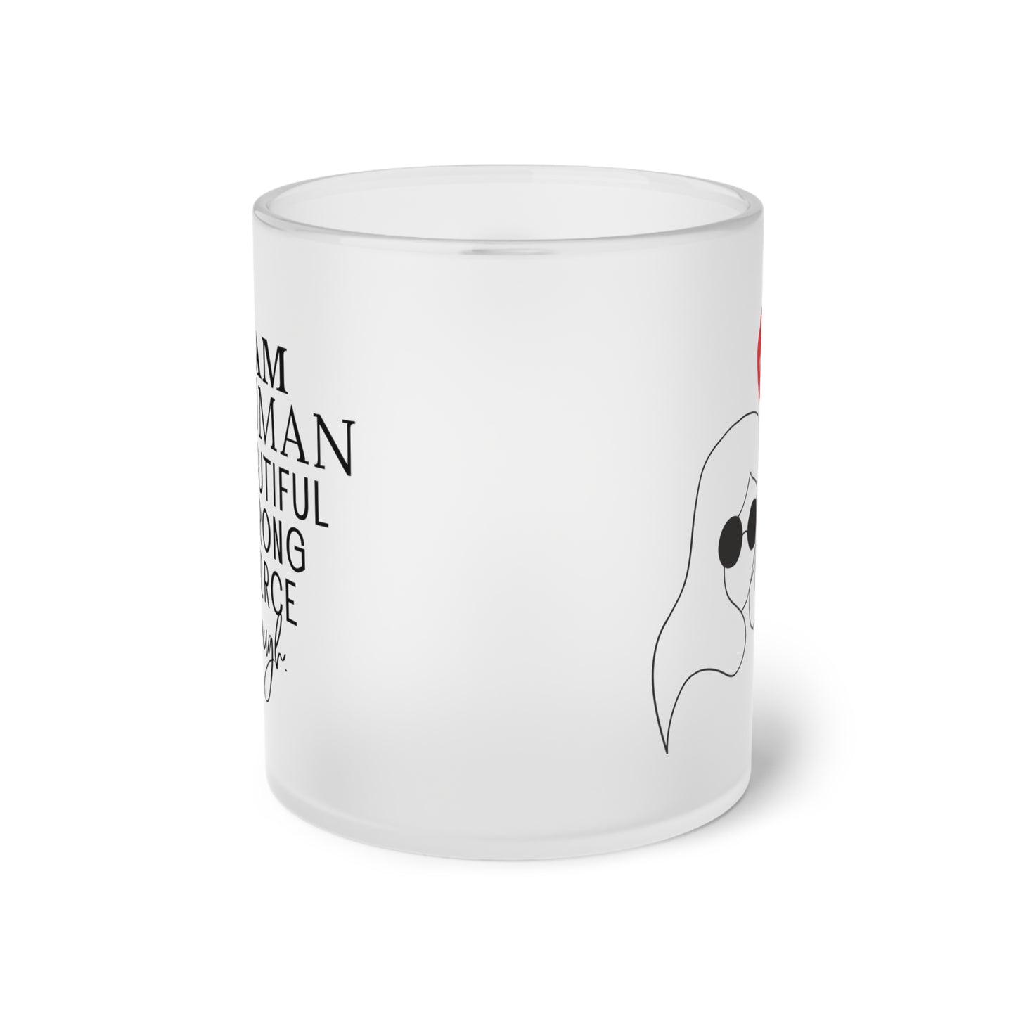 Confident Women Frosted Glass Mug
