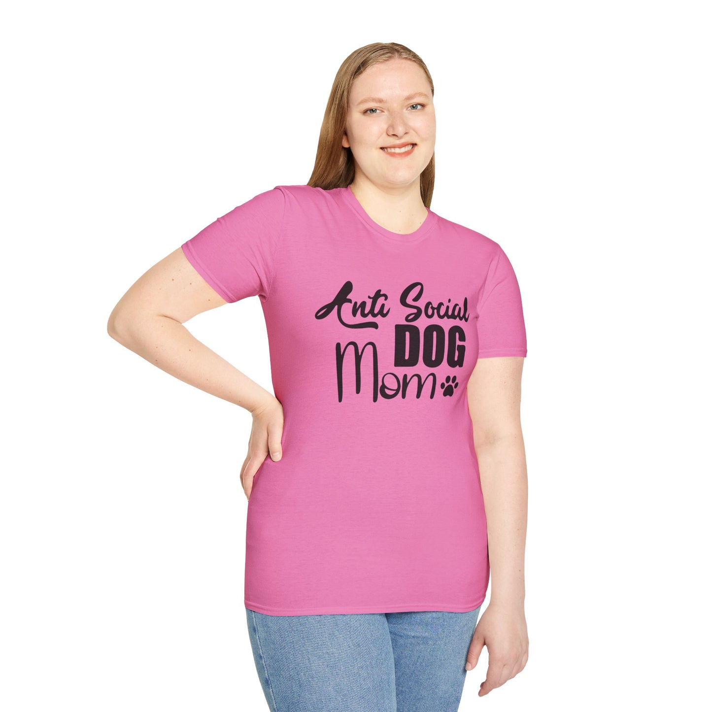 Anti-Social Dog Mom Women Softstyle T-Shirt