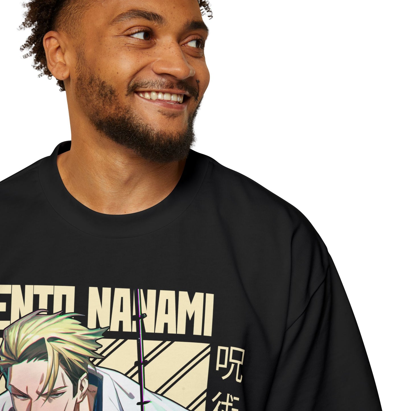 Oversized Tee - Nanami Kento Jujutsu Kaisen Character Print T-Shirt