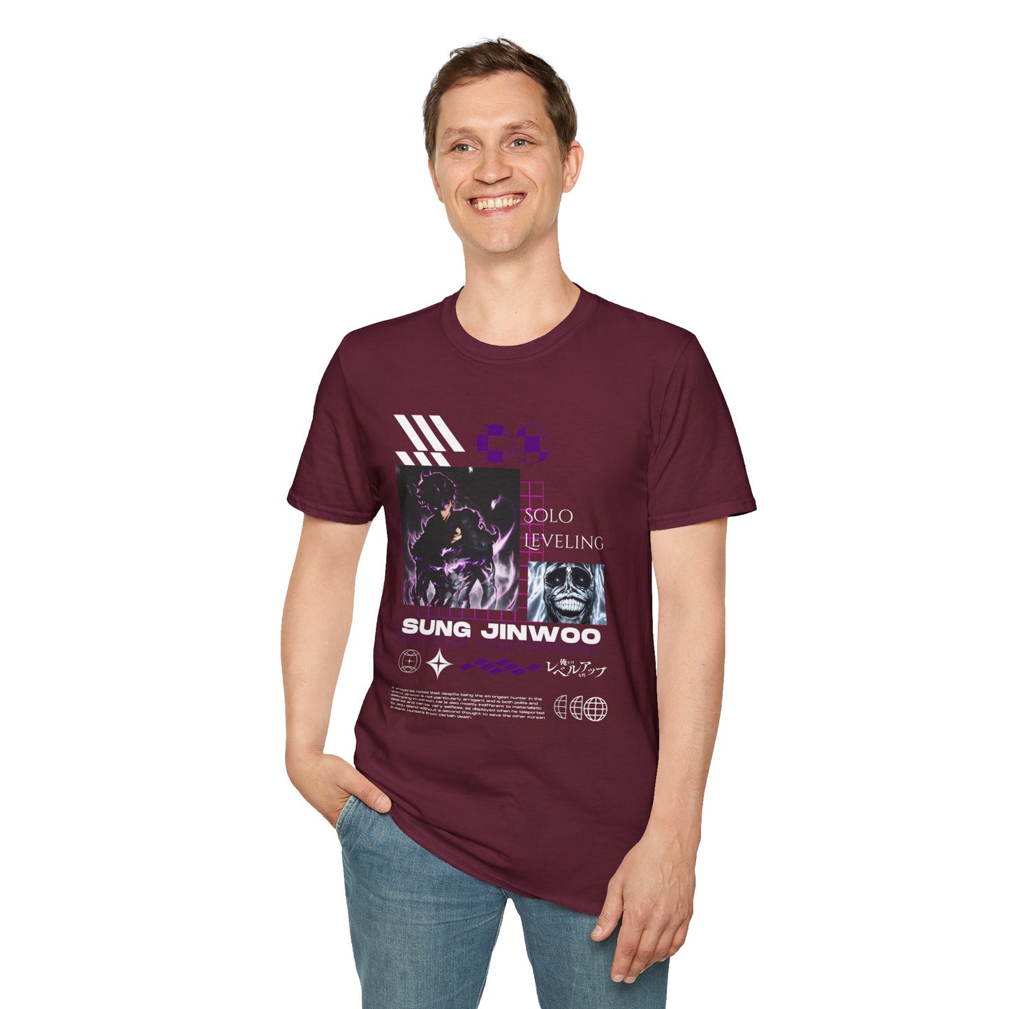 Solo Leveling Sung Jinwoo Unisex T-Shirt softstyle