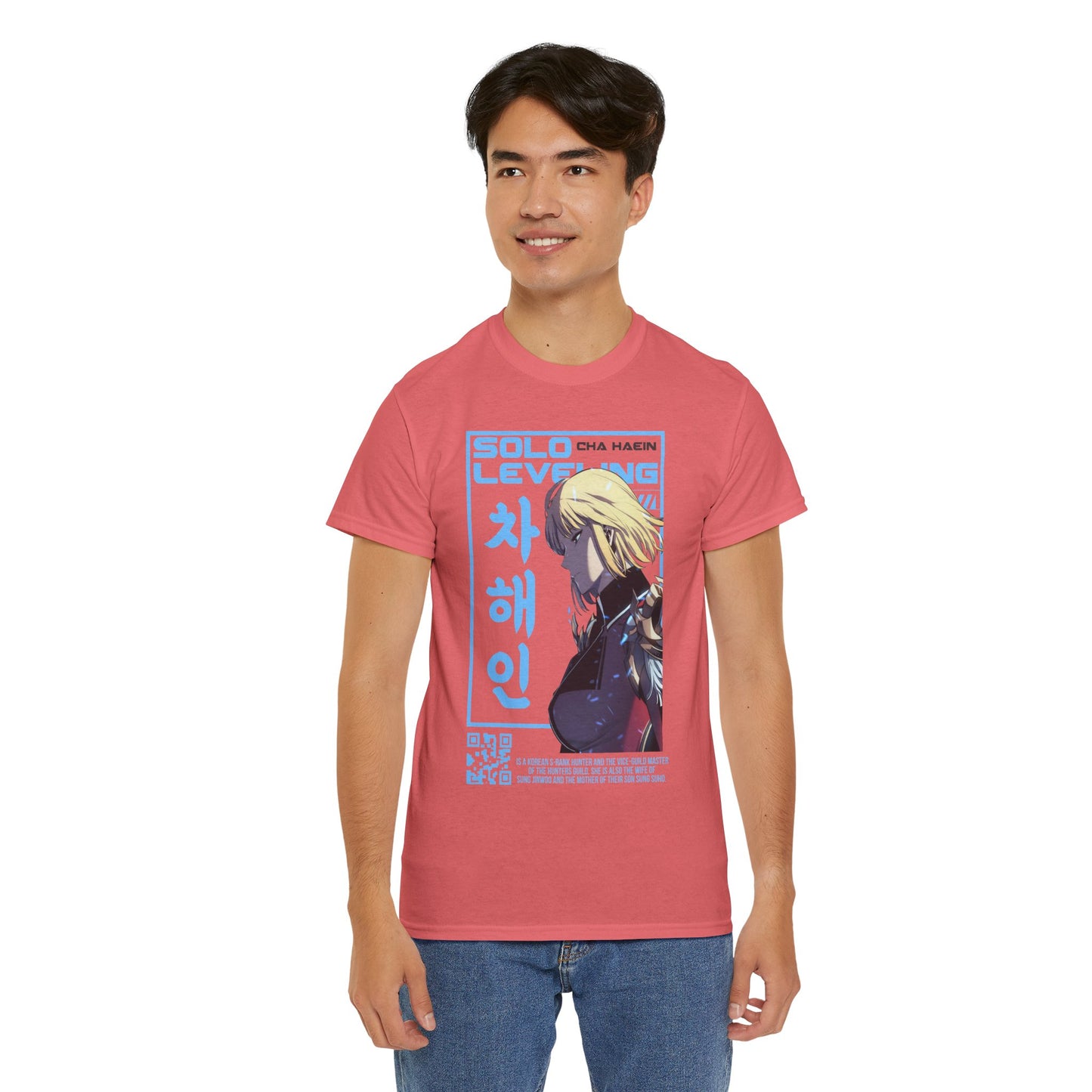 Cha Hae-in Unisex Heavy Cotton Tee - Solo Leveling Character Design