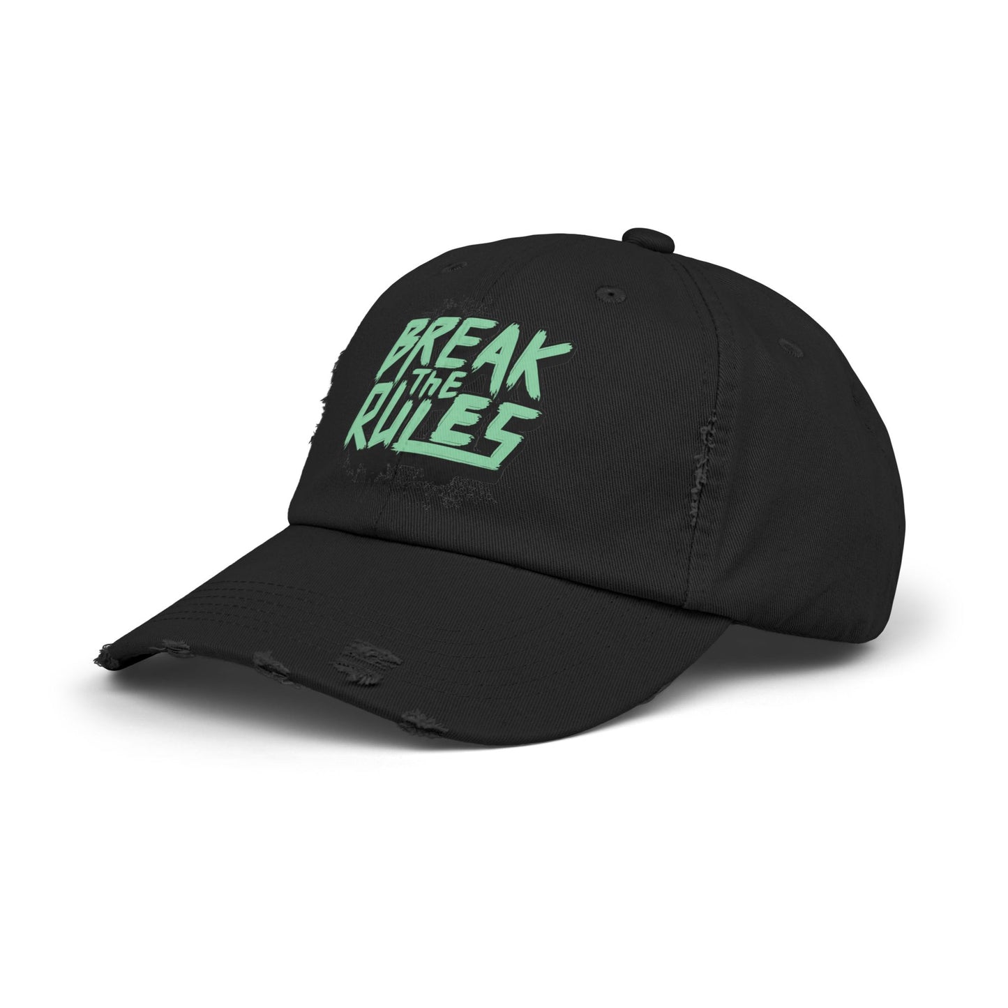 Unisex Distressed Cap - Break the Rules