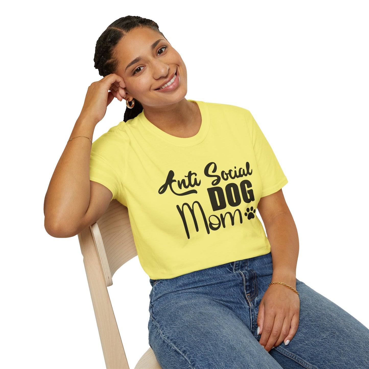 Anti-Social Dog Mom Women Softstyle T-Shirt