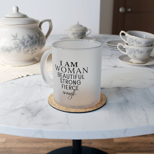 Confident Women Frosted Glass Mug