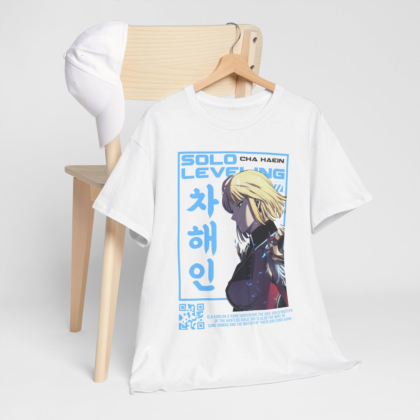 Cha Hae-in Unisex Heavy Cotton Tee - Solo Leveling Character Design