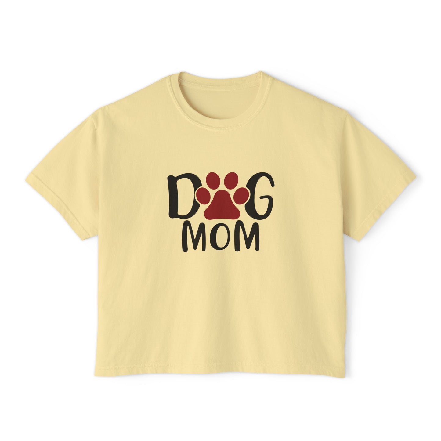 Dog Mom Women's Boxy Tee - Cozy & Stylish Pet Lover Shirt