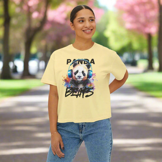 Panda Beats Women's Boxy Tee