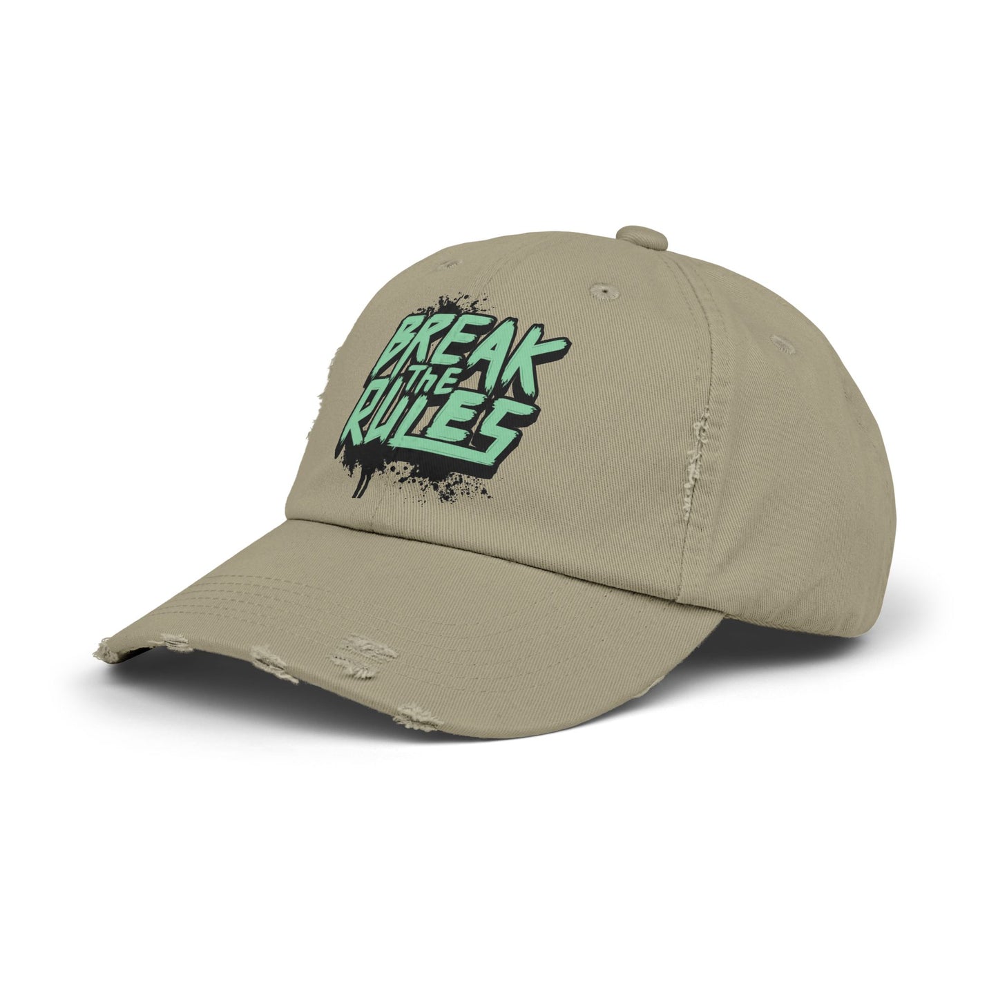Unisex Distressed Cap - Break the Rules
