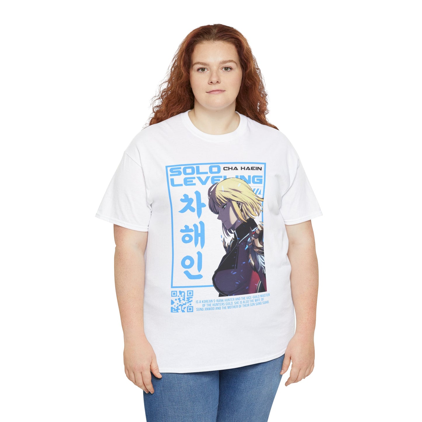 Cha Hae-in Unisex Heavy Cotton Tee - Solo Leveling Character Design
