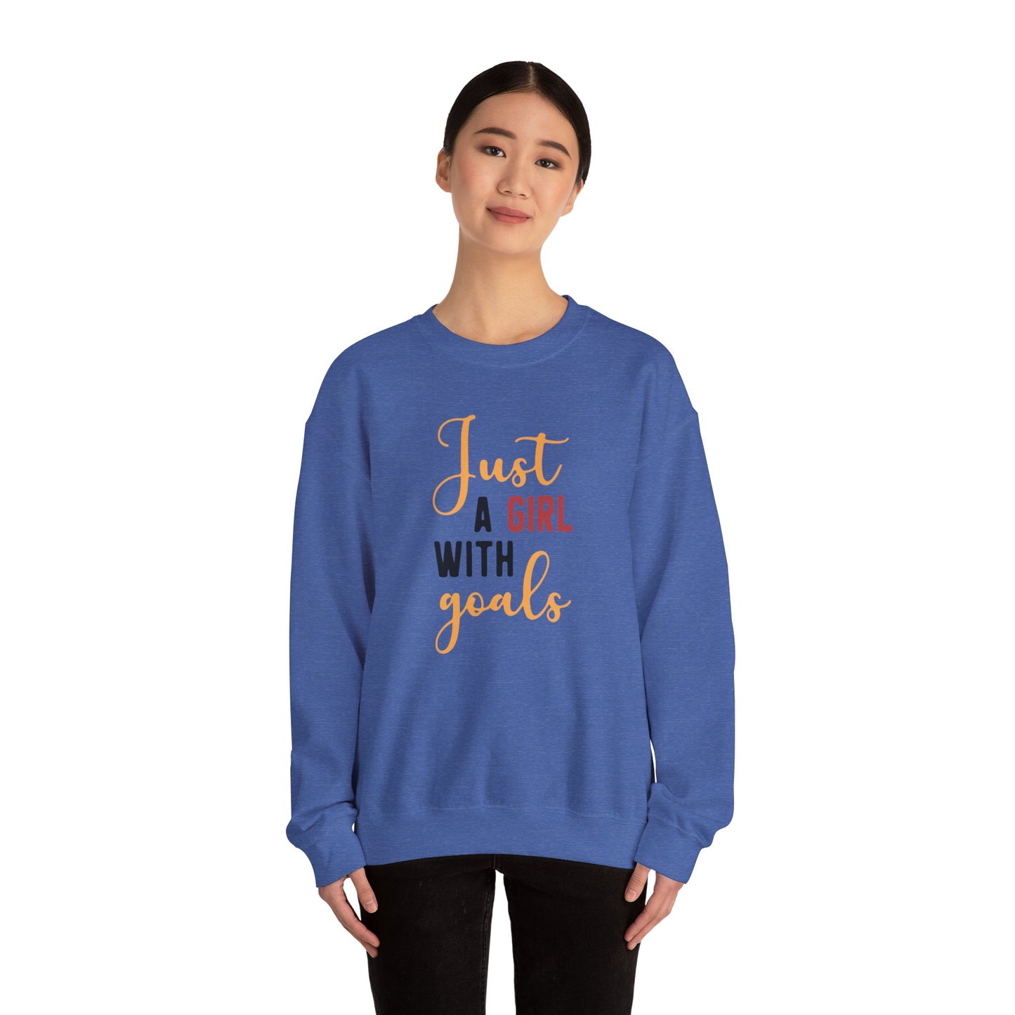Girl With Goals Heavy Blend™ Crewneck Sweatshirt