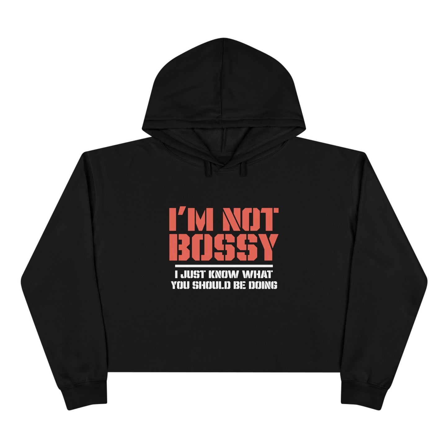 Bossy Woman Crop Hoodie - Funny and Trendy Women's Fashion