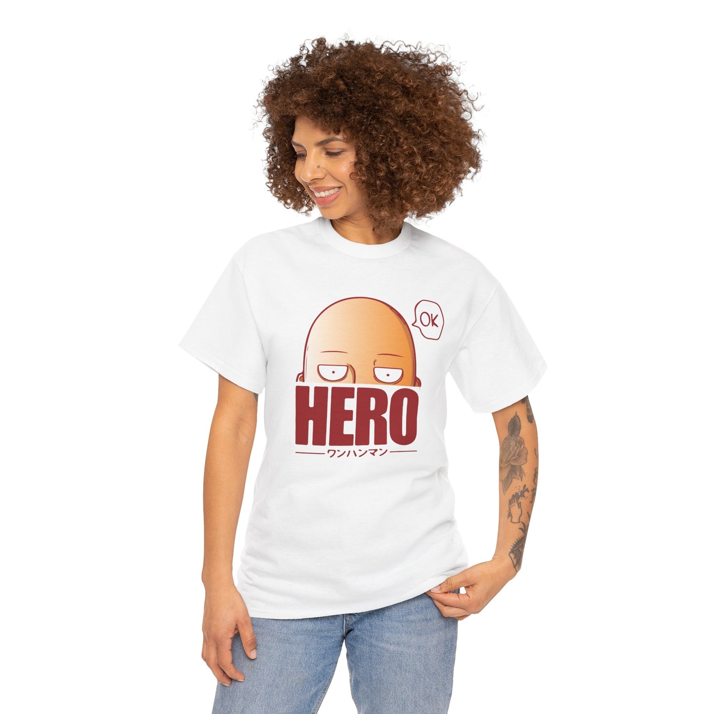 Hero Unisex Heavy Cotton Tee - One Punch Man Design