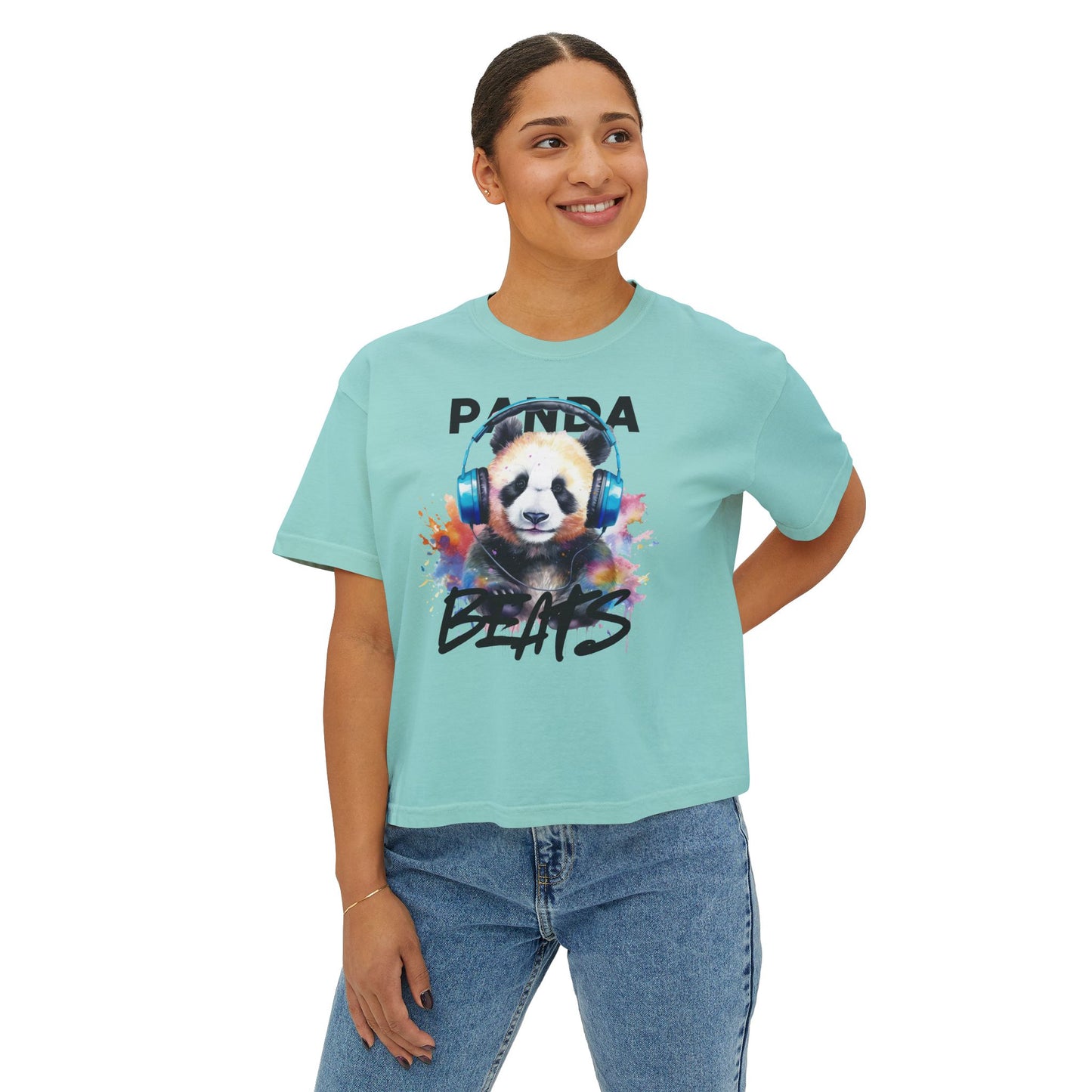 Panda Beats Women's Boxy Tee