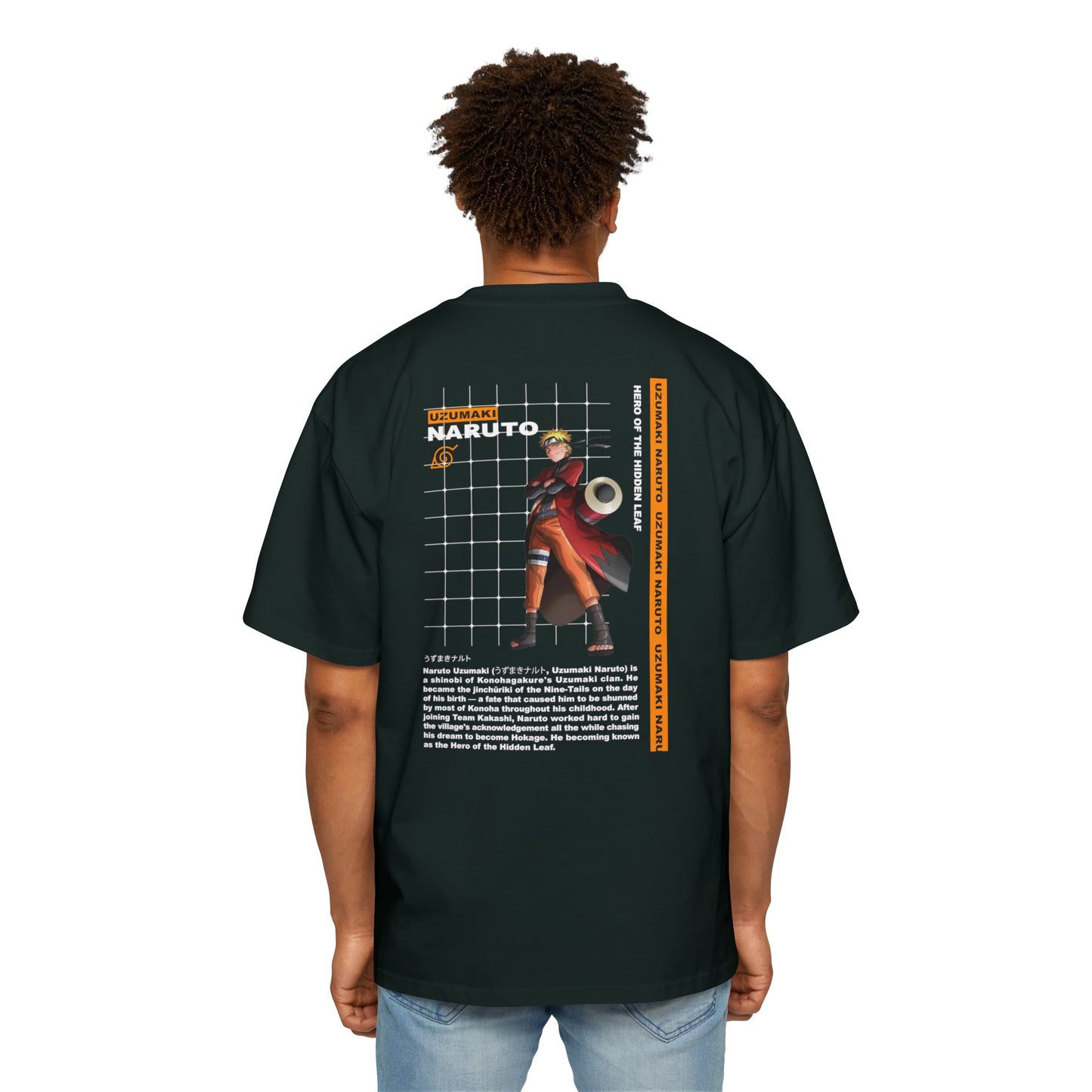 Naruto Anime Men's Heavy Oversized Tee
