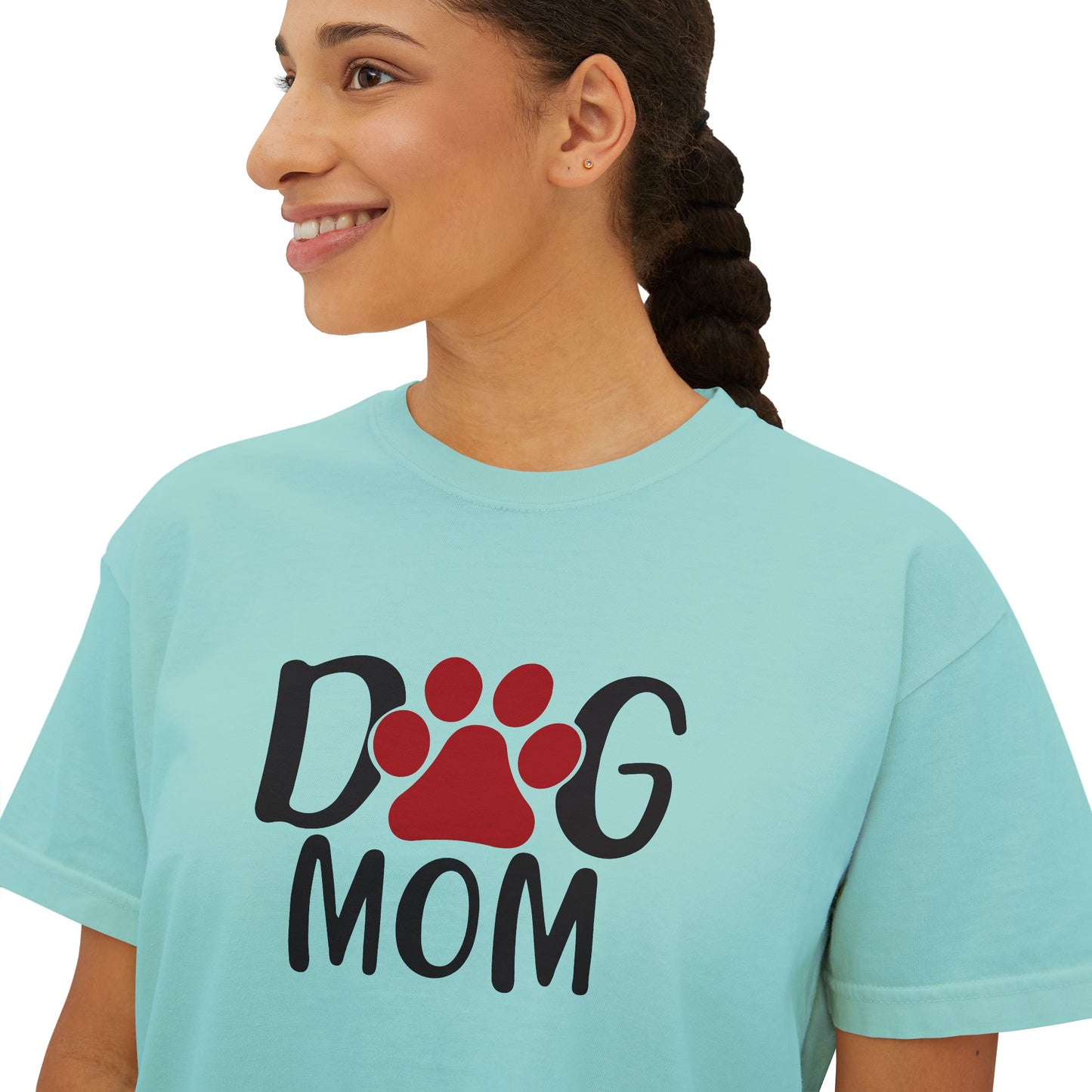 Dog Mom Women's Boxy Tee - Cozy & Stylish Pet Lover Shirt