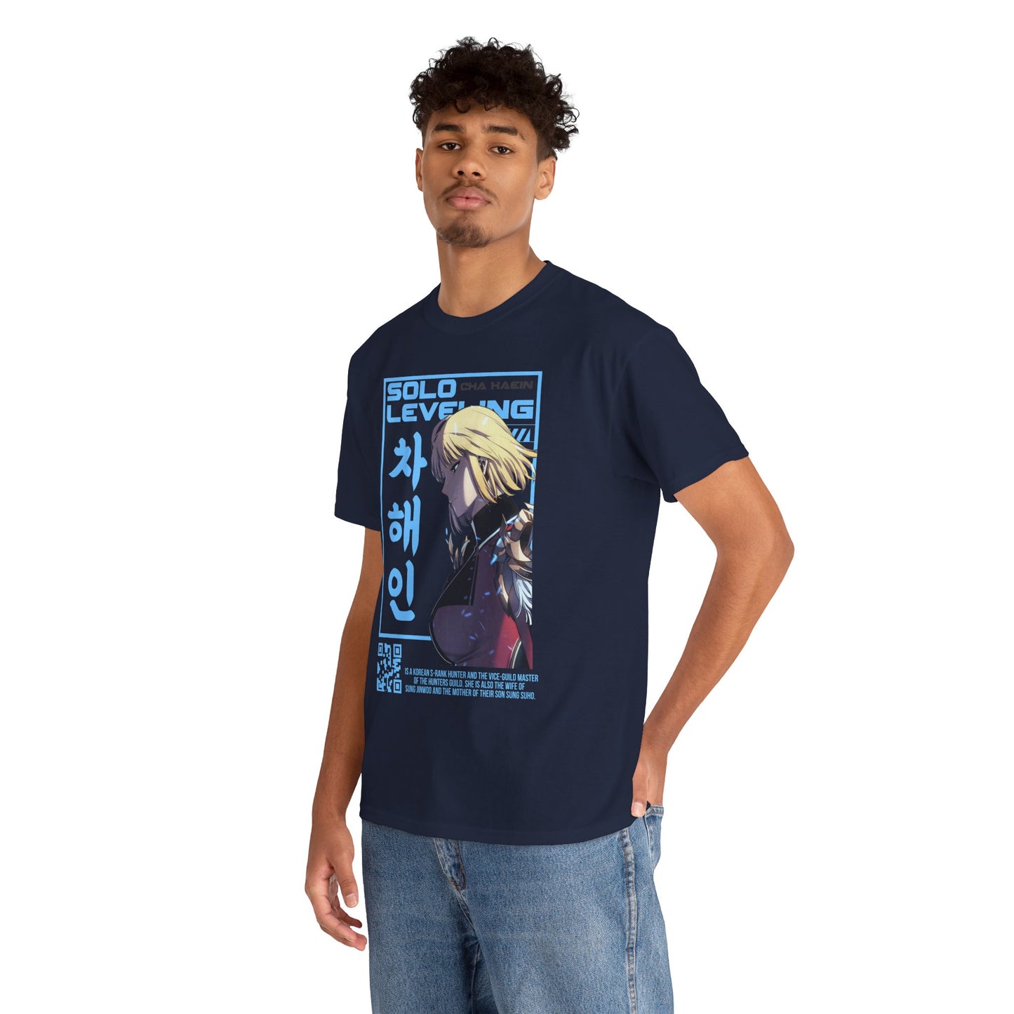 Cha Hae-in Unisex Heavy Cotton Tee - Solo Leveling Character Design