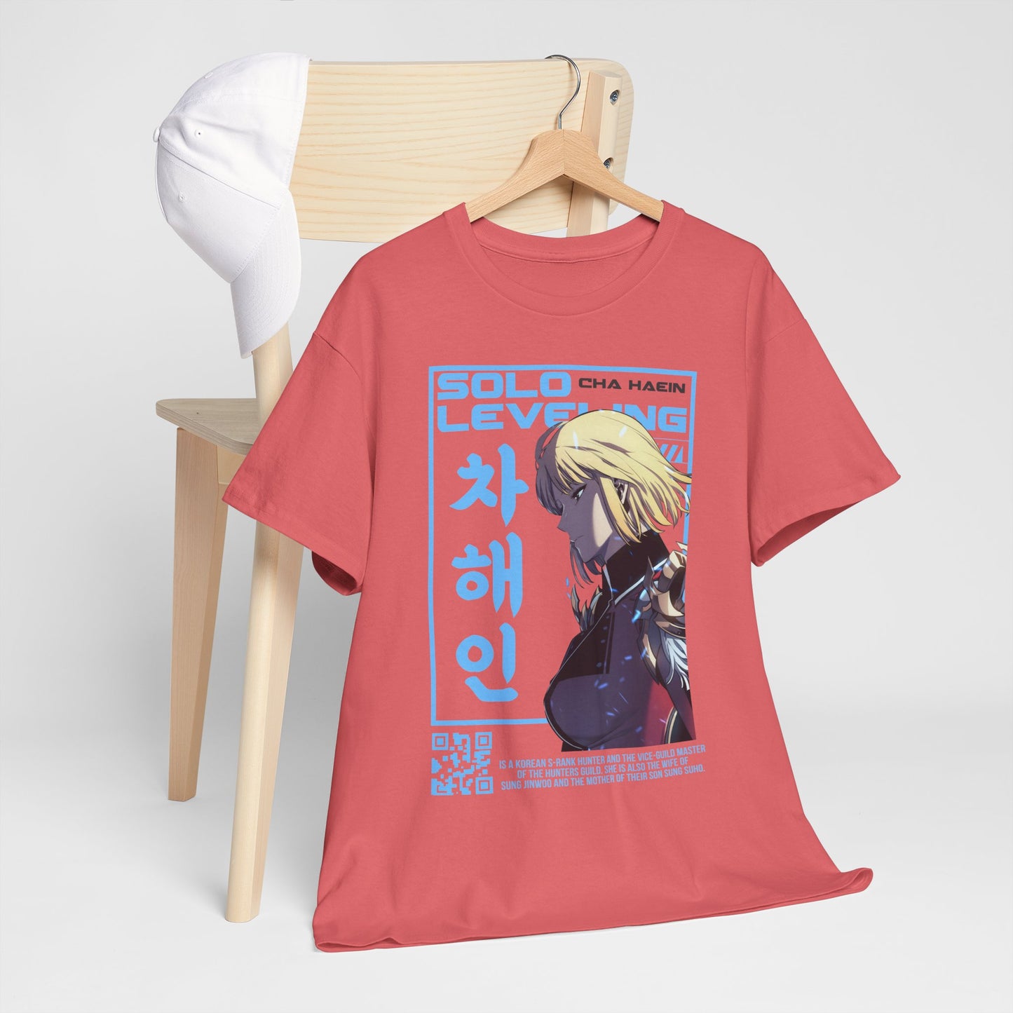 Cha Hae-in Unisex Heavy Cotton Tee - Solo Leveling Character Design