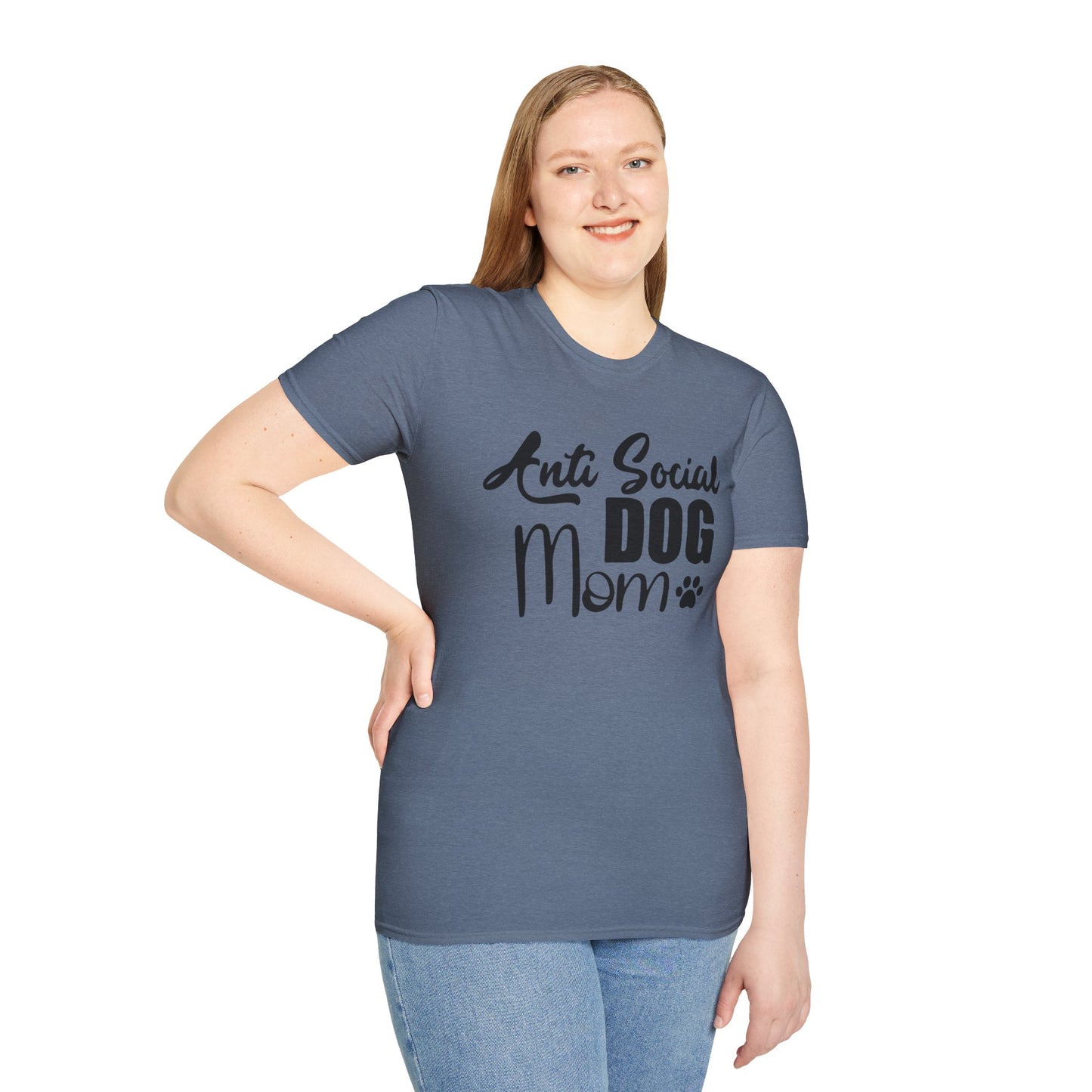 Anti-Social Dog Mom Women Softstyle T-Shirt