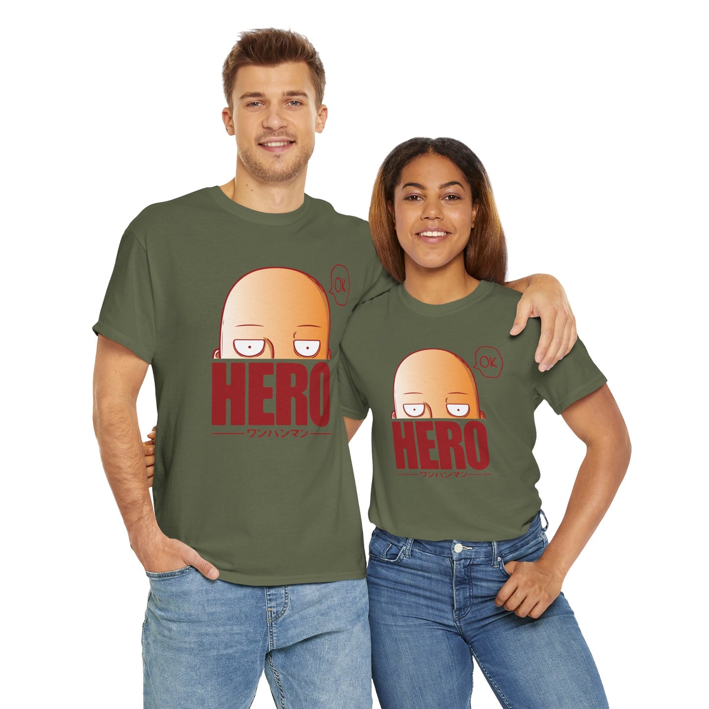 Hero Unisex Heavy Cotton Tee - One Punch Man Design