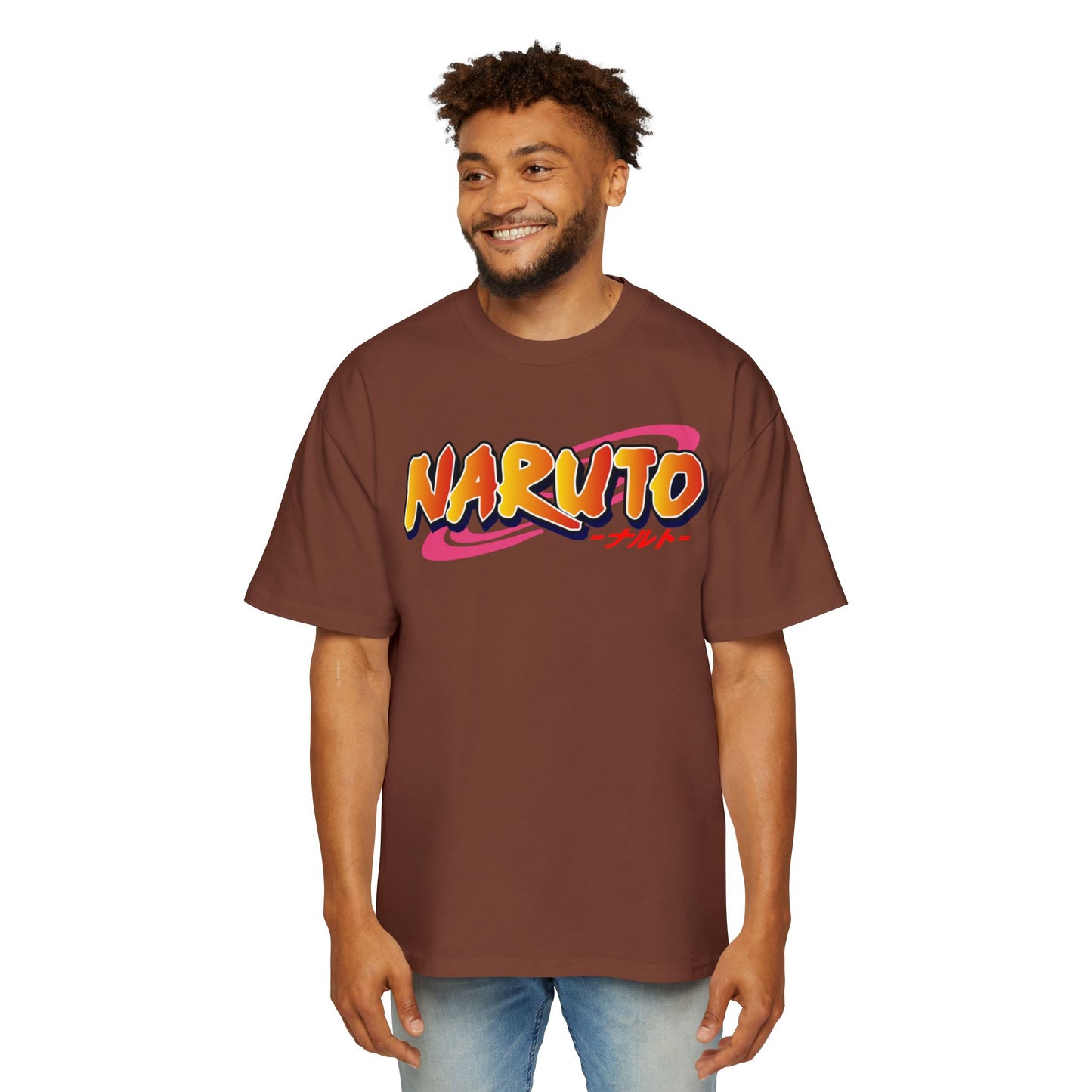 Naruto Anime Men's Heavy Oversized Tee