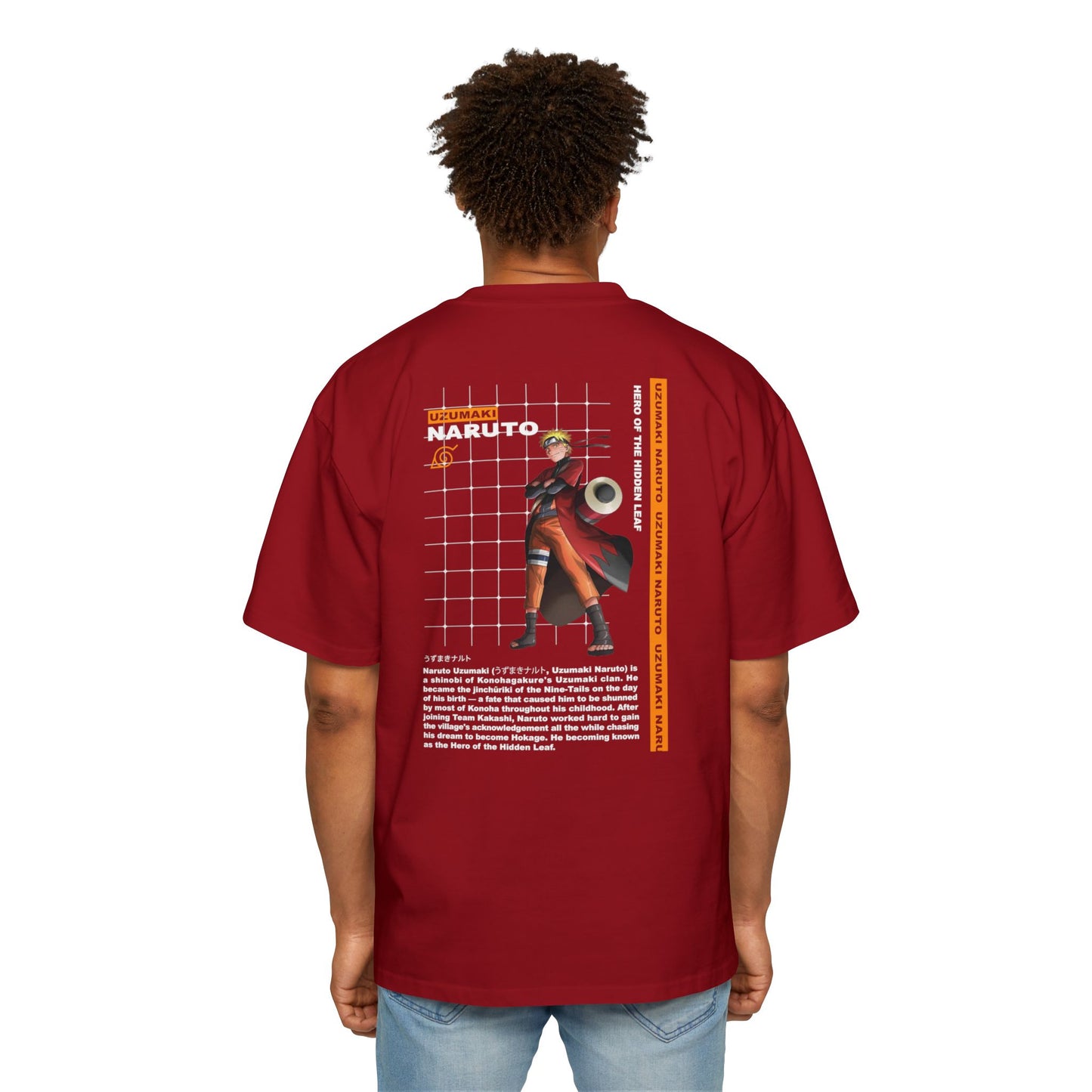 Naruto Anime Men's Heavy Oversized Tee