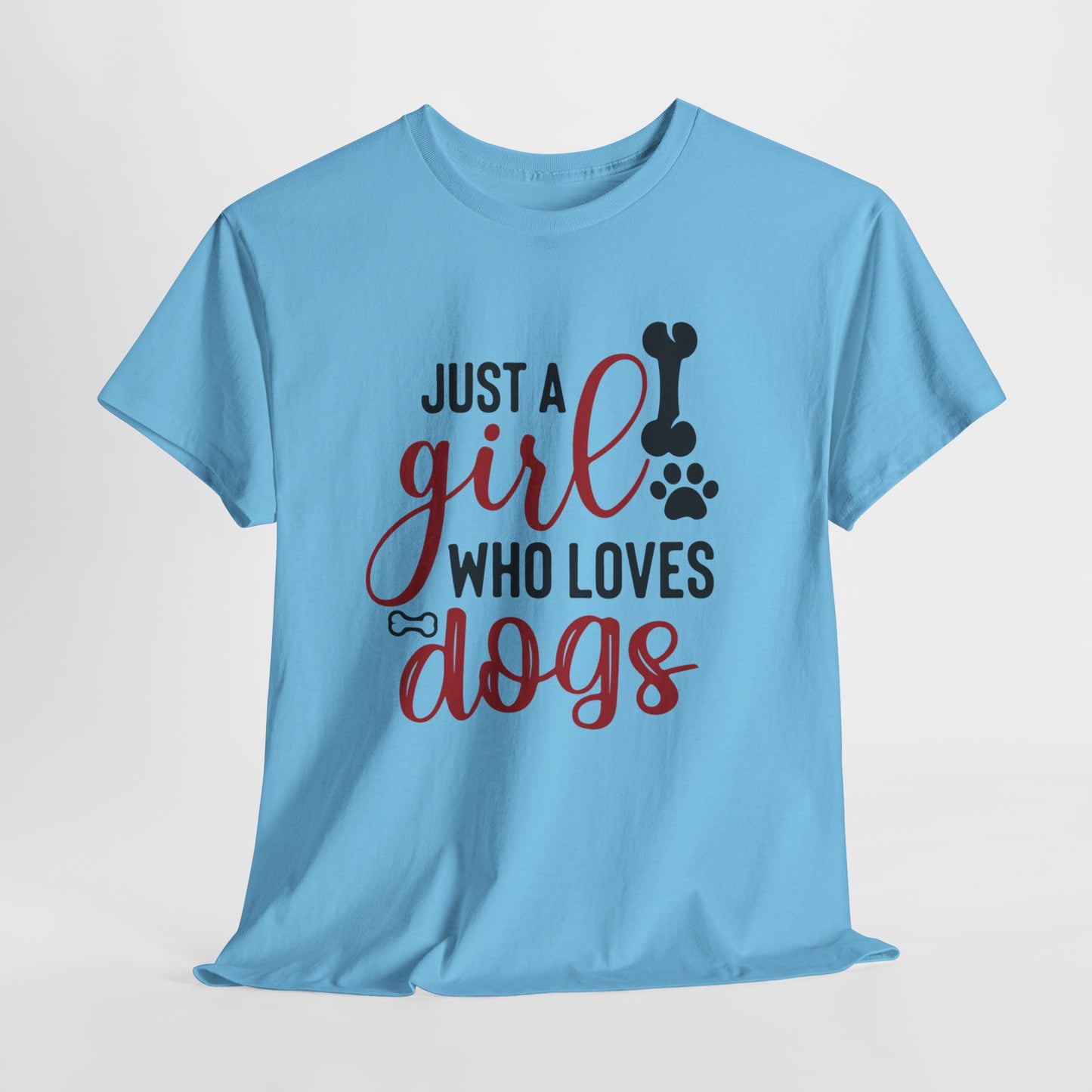 Just a Girl Who Loves Dogs, women Heavy Cotton Tee