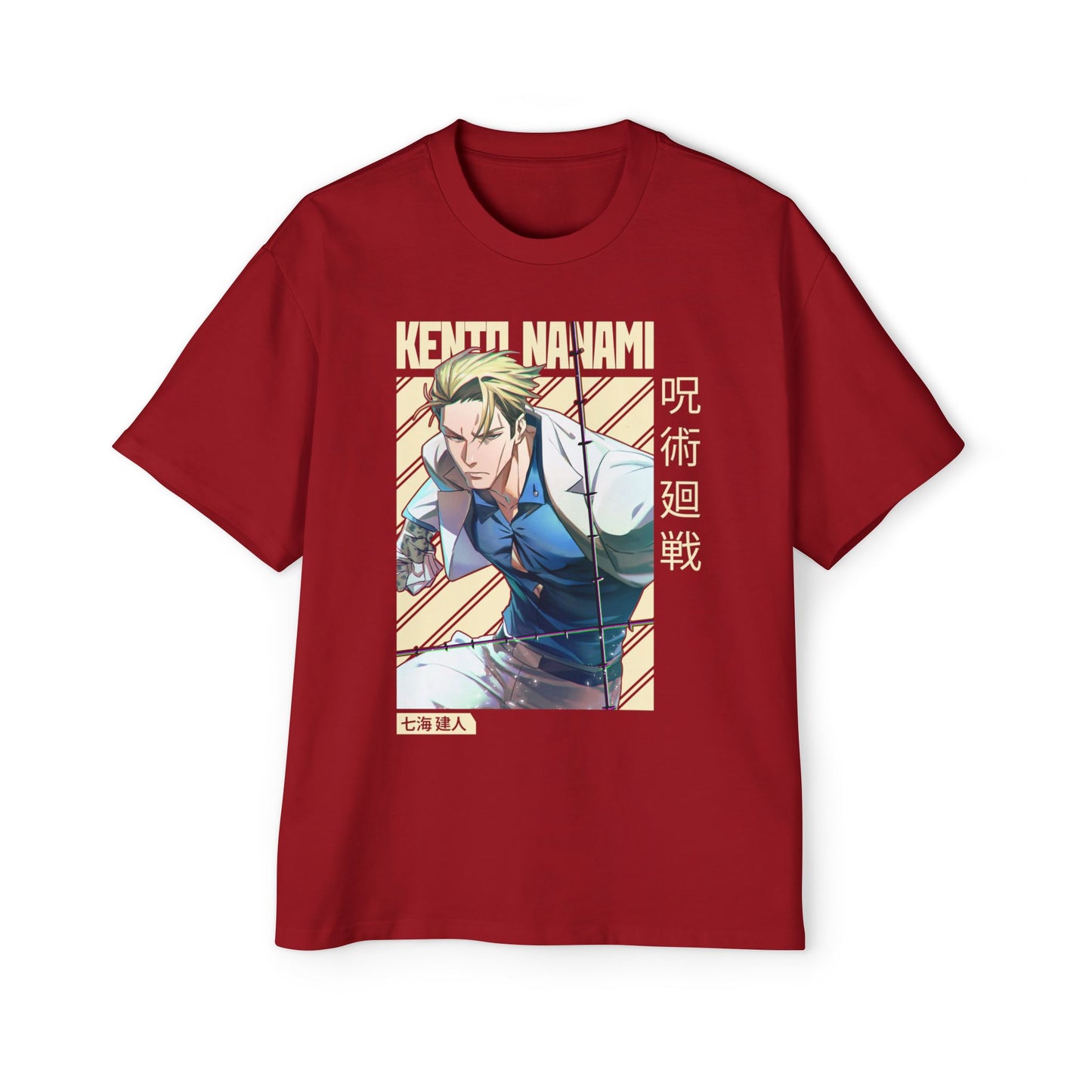 Oversized Tee - Nanami Kento Jujutsu Kaisen Character Print T-Shirt