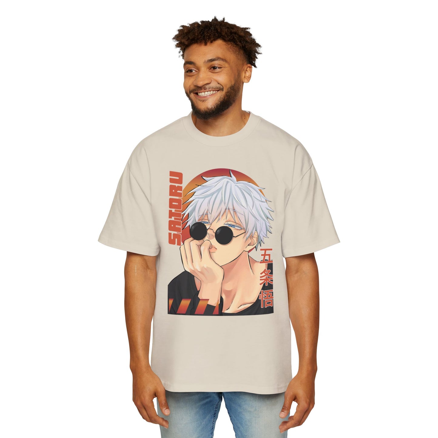 Anime Heavy Oversized Unisex Tee - Gojo Satoru Design