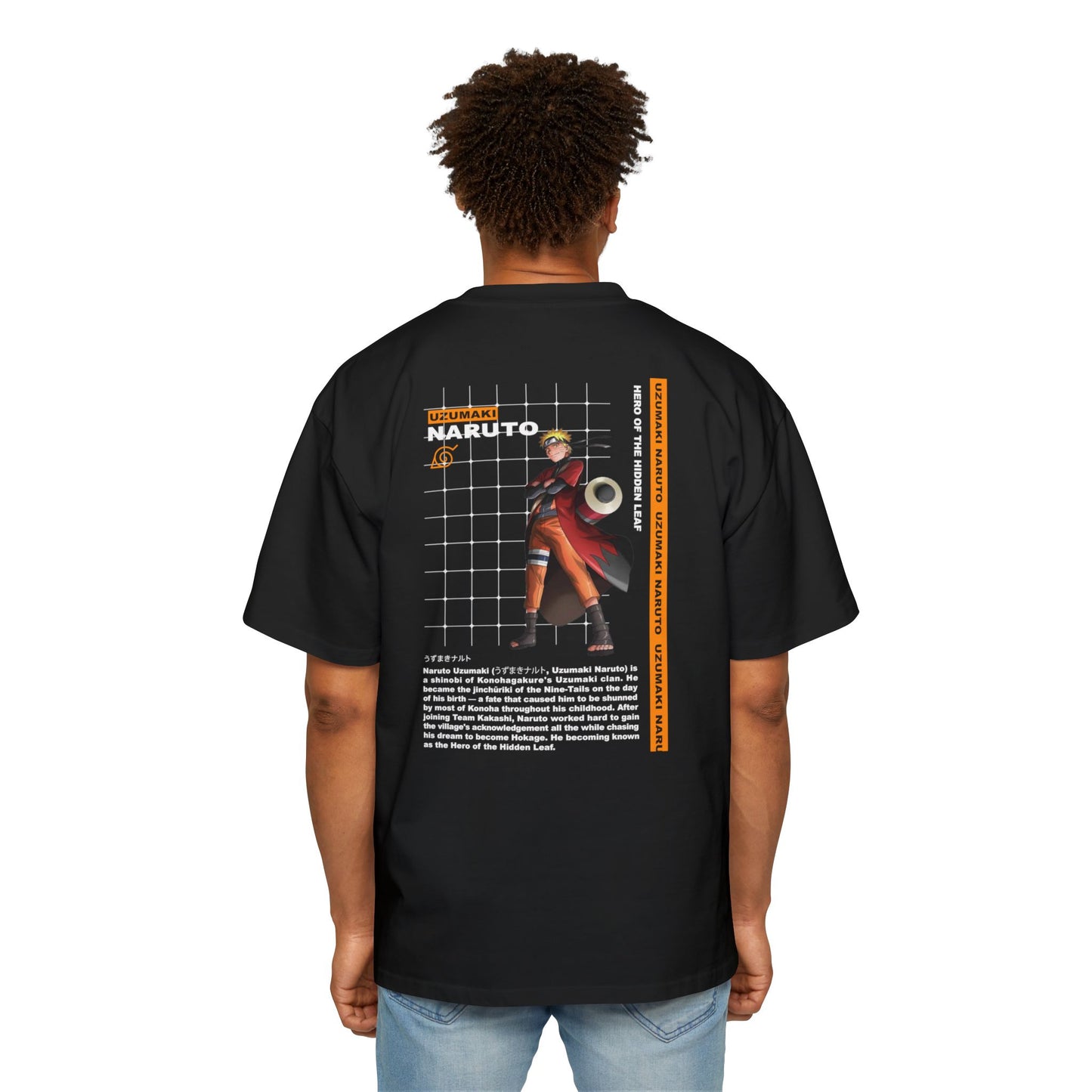 Naruto Anime Men's Heavy Oversized Tee
