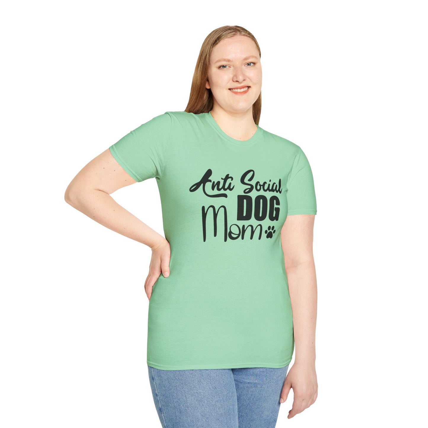Anti-Social Dog Mom Women Softstyle T-Shirt
