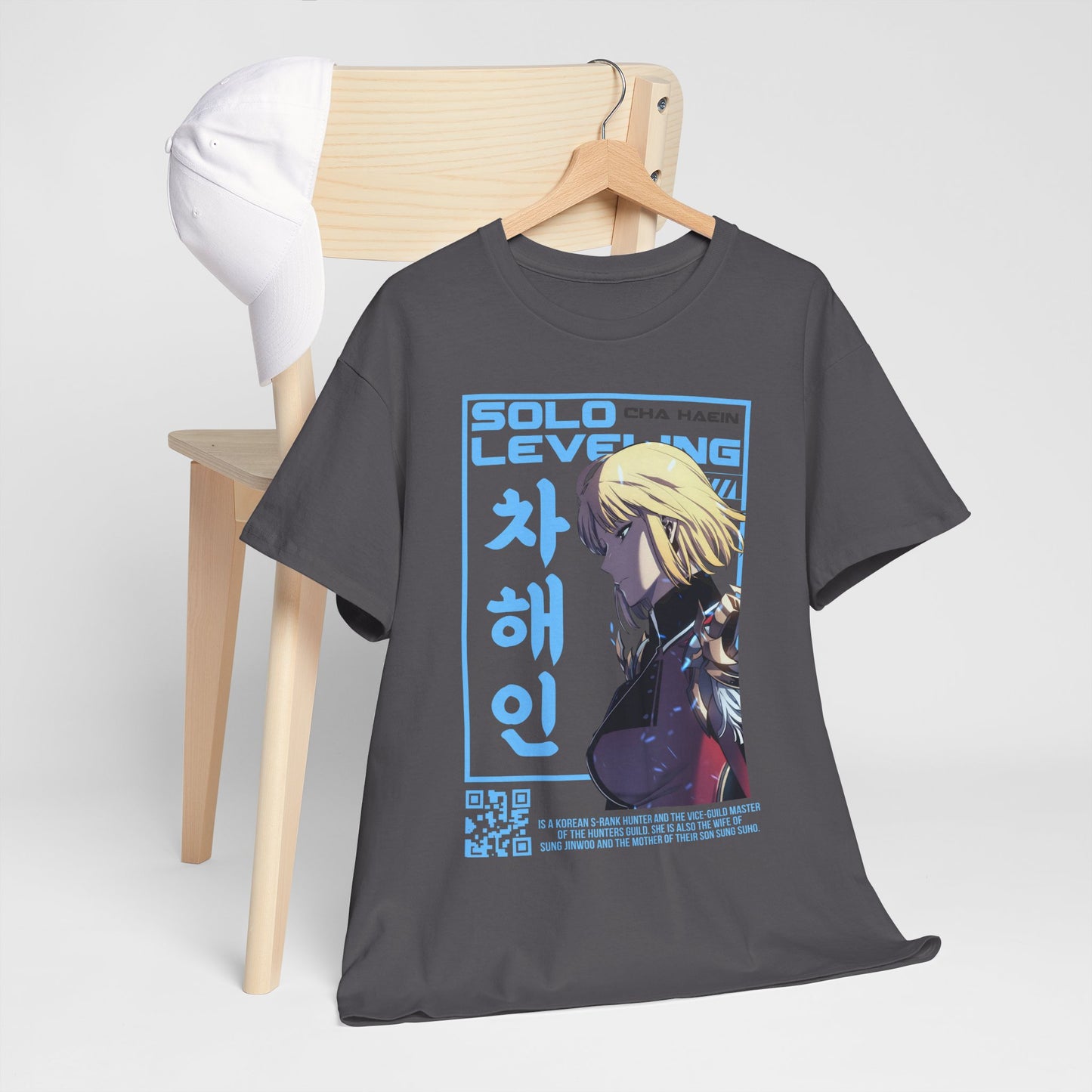 Cha Hae-in Unisex Heavy Cotton Tee - Solo Leveling Character Design