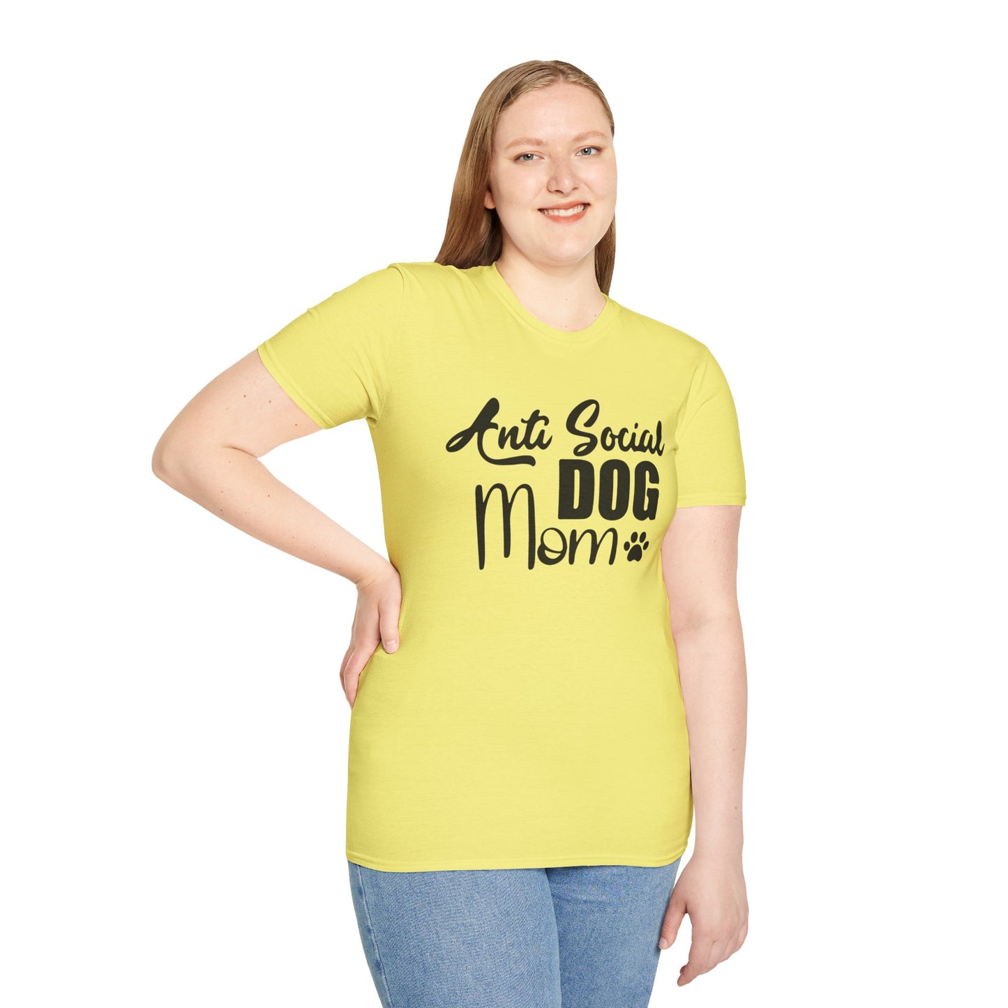 Anti-Social Dog Mom Women Softstyle T-Shirt