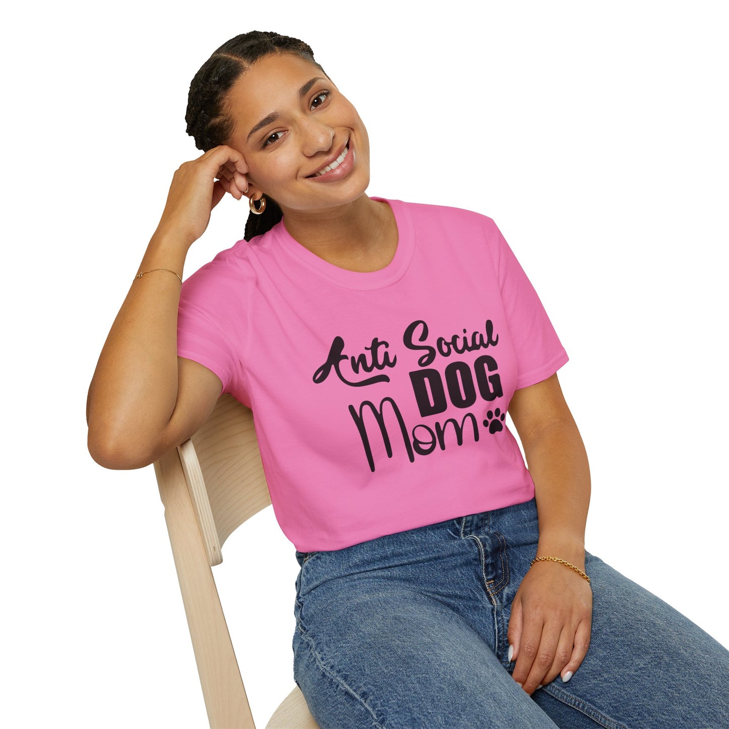 Anti-Social Dog Mom Women Softstyle T-Shirt