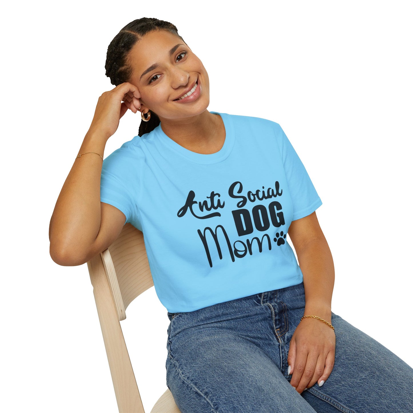 Anti-Social Dog Mom Women Softstyle T-Shirt