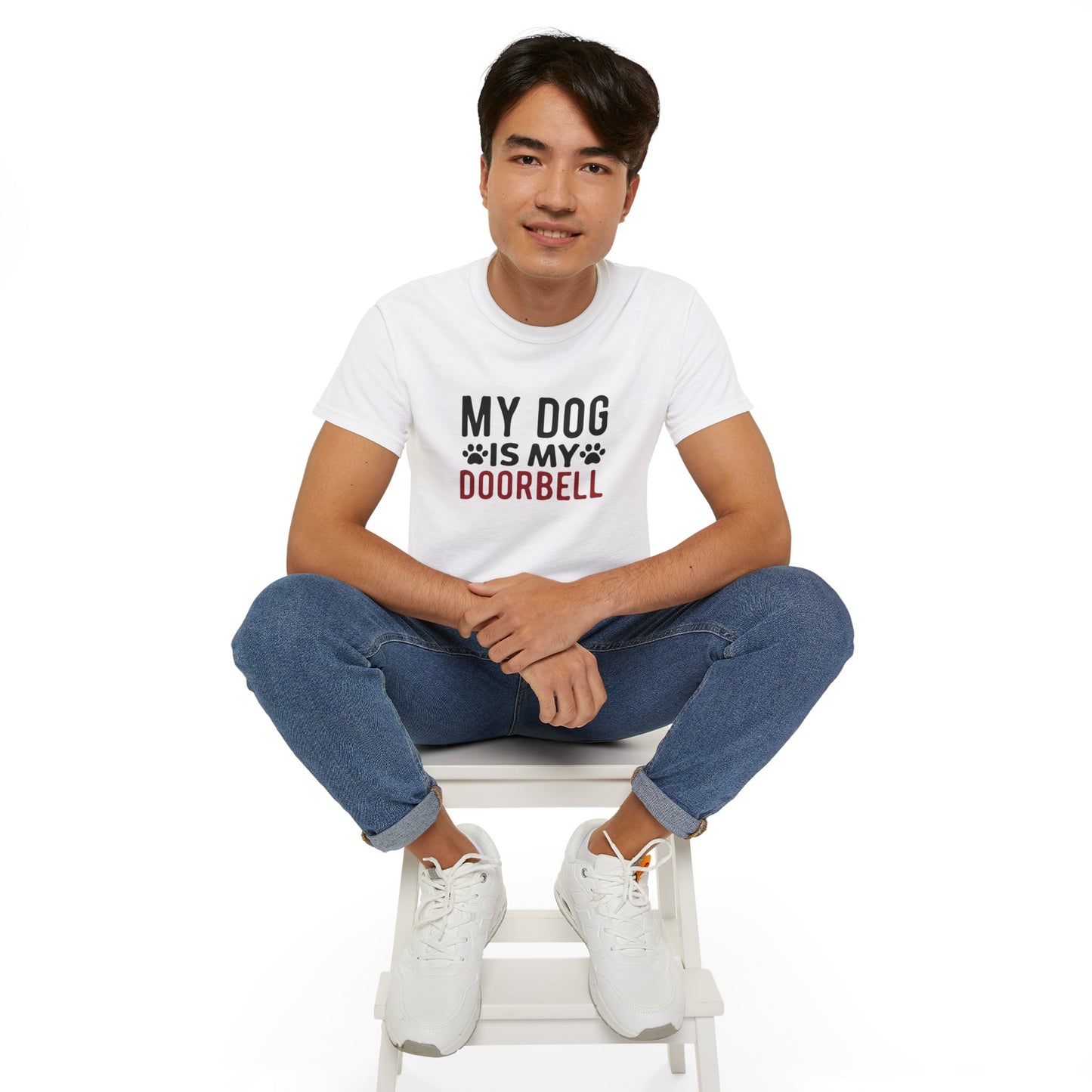 My Dog Is My Doorbell Unisex Ultra Cotton Tee - Fun Pet Lover Shirt