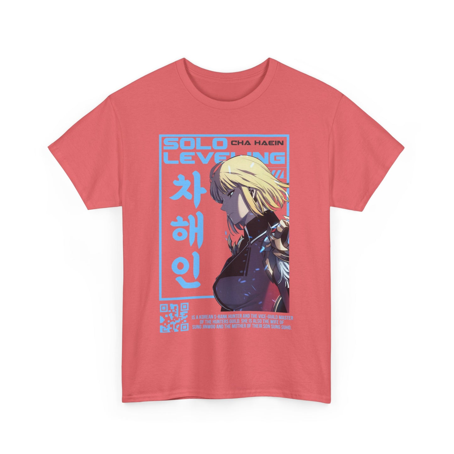 Cha Hae-in Unisex Heavy Cotton Tee - Solo Leveling Character Design