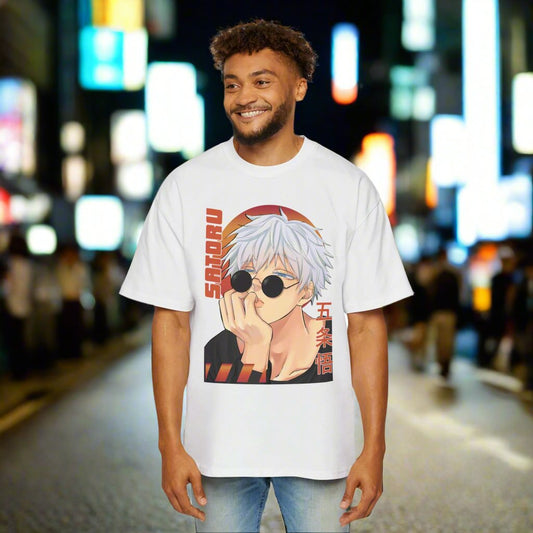Anime Heavy Oversized Unisex Tee - Gojo Satoru Design