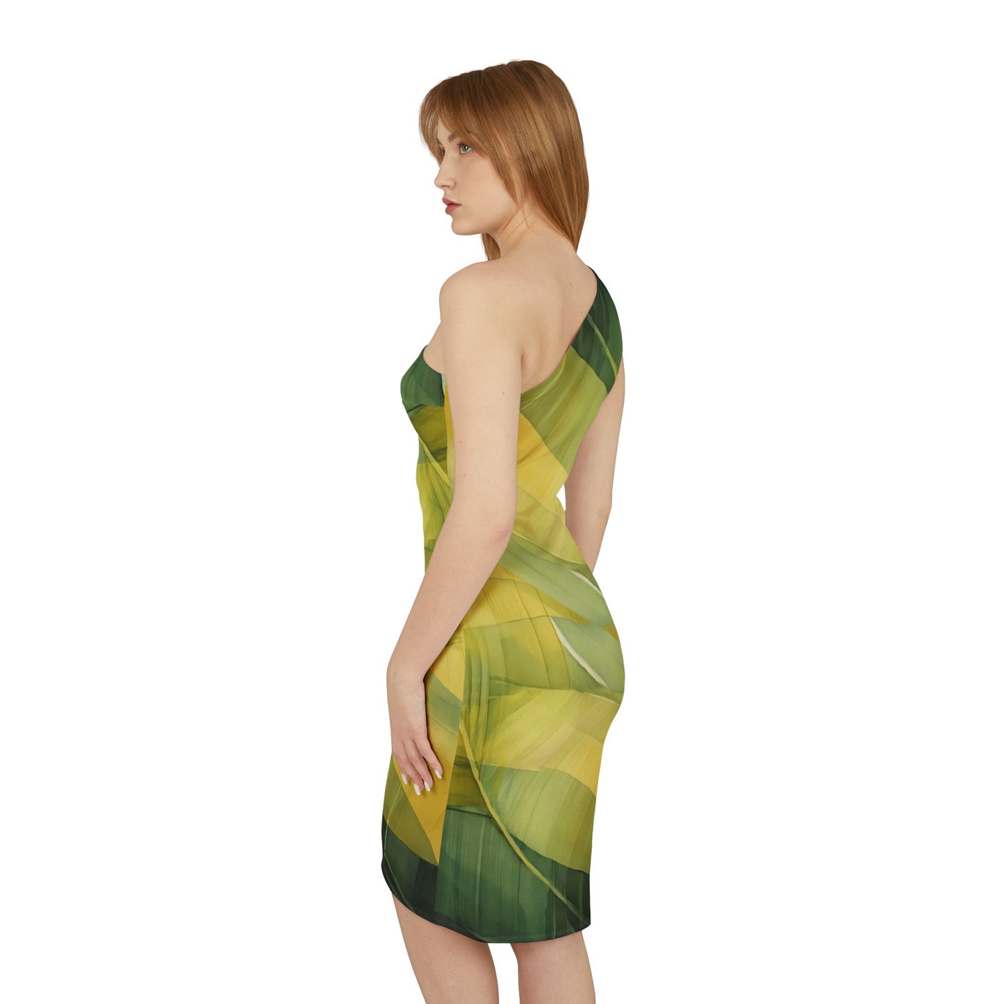 Leaves Floral Shoulder Dress