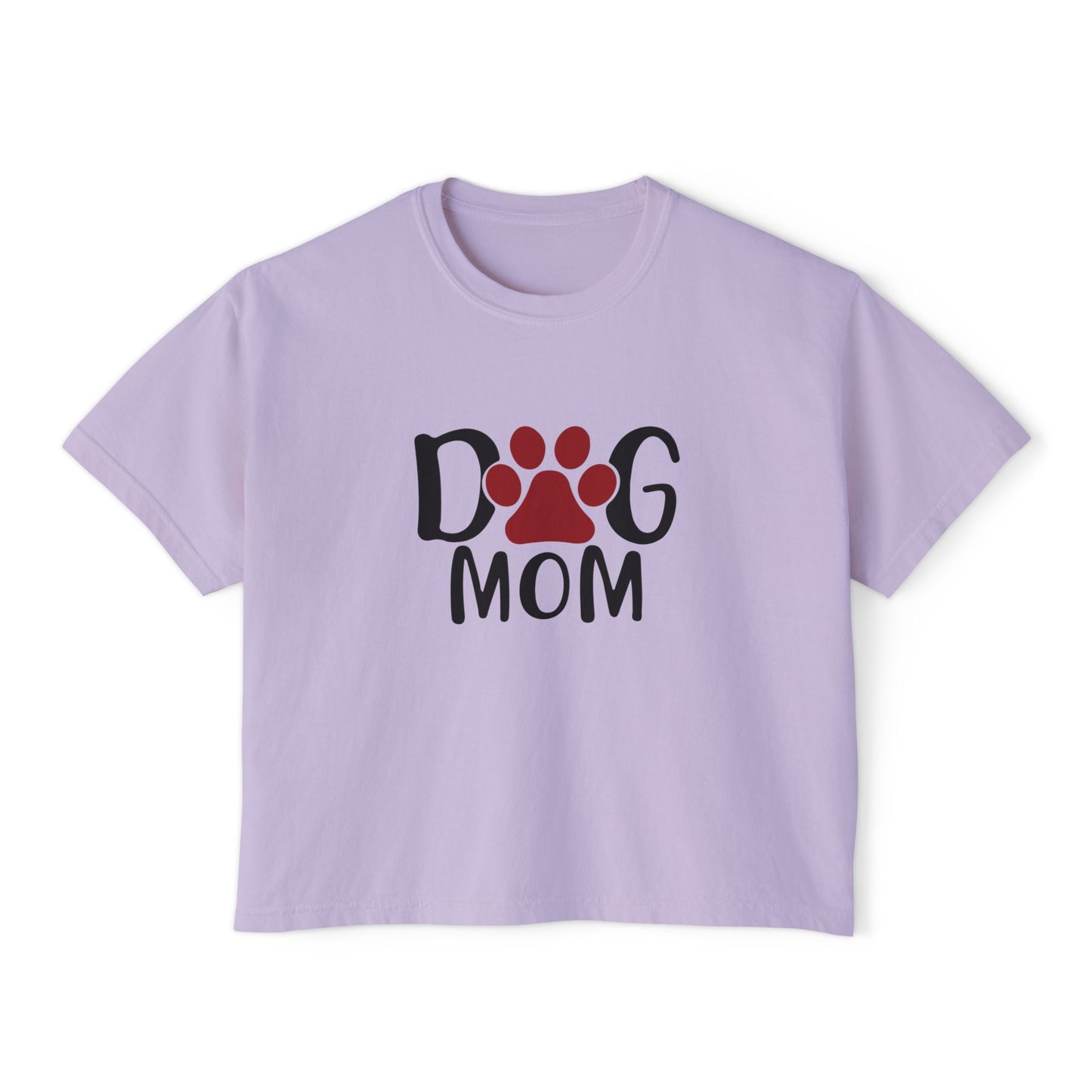 Dog Mom Women's Boxy Tee - Cozy & Stylish Pet Lover Shirt