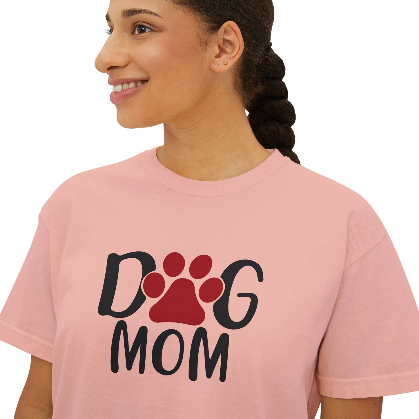 Dog Mom Women's Boxy Tee - Cozy & Stylish Pet Lover Shirt