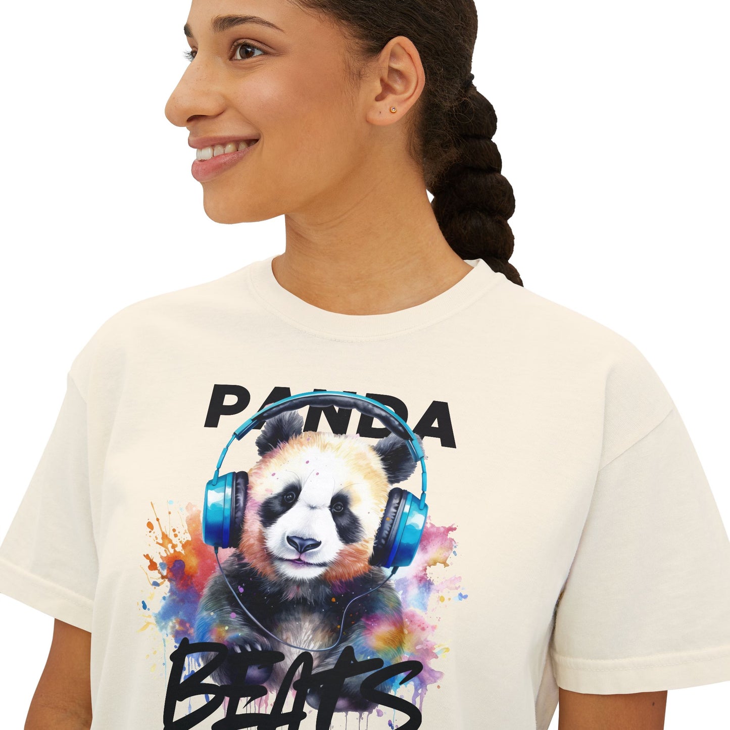 Panda Beats Women's Boxy Tee