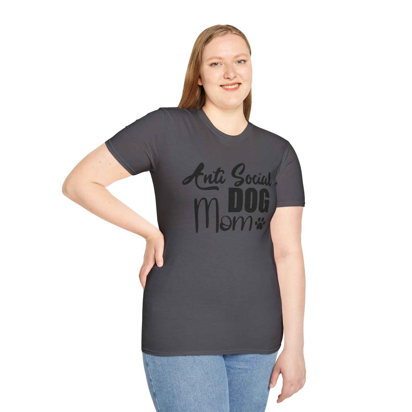 Anti-Social Dog Mom Women Softstyle T-Shirt