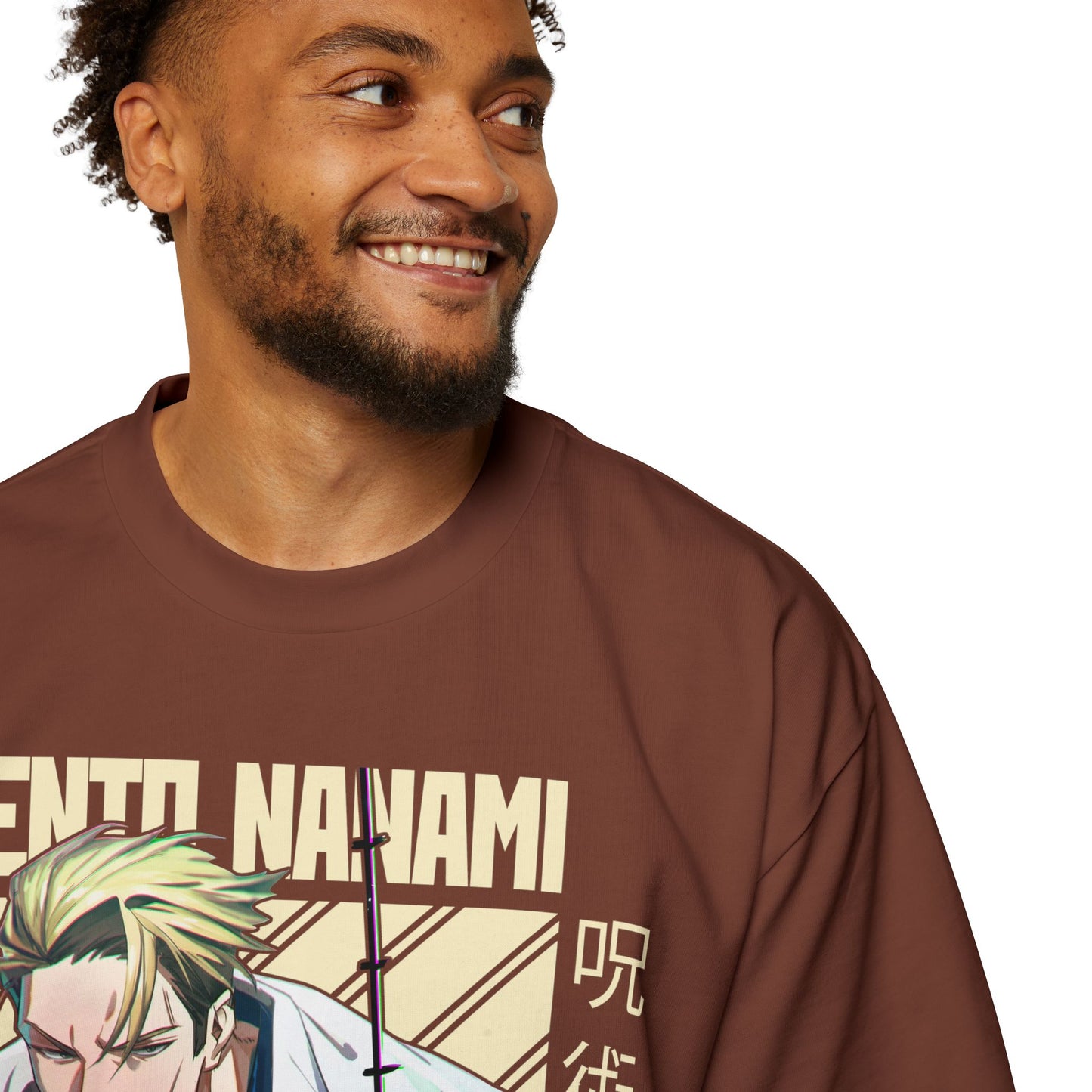 Oversized Tee - Nanami Kento Jujutsu Kaisen Character Print T-Shirt