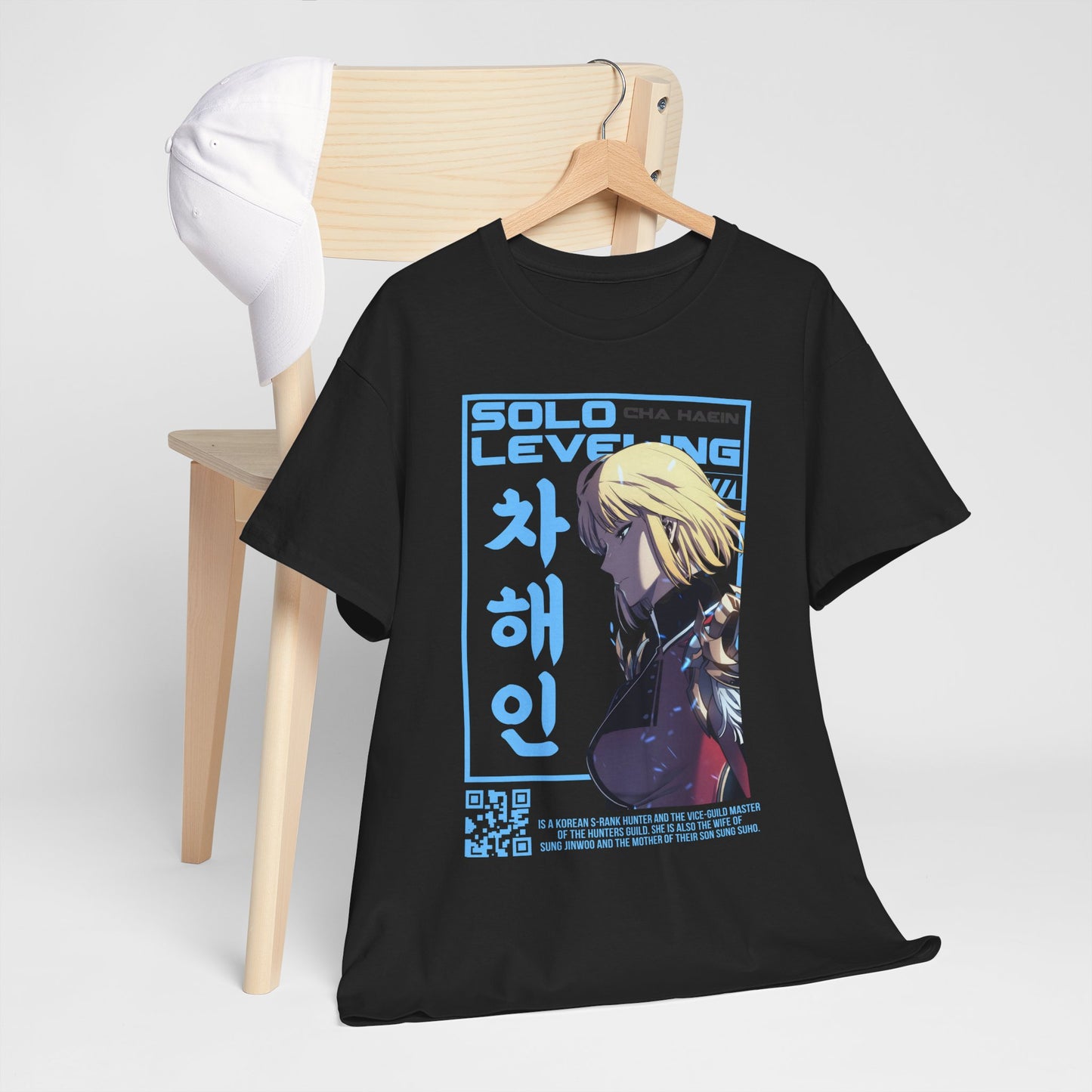 Cha Hae-in Unisex Heavy Cotton Tee - Solo Leveling Character Design